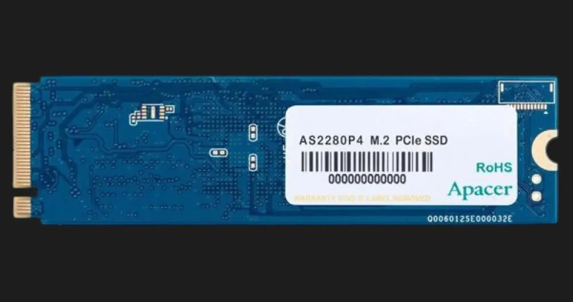 Накопитель SSD Apacer AS2280P4 256GB NVMe PCIe 3.0 (AP256GAS2280P4-1)