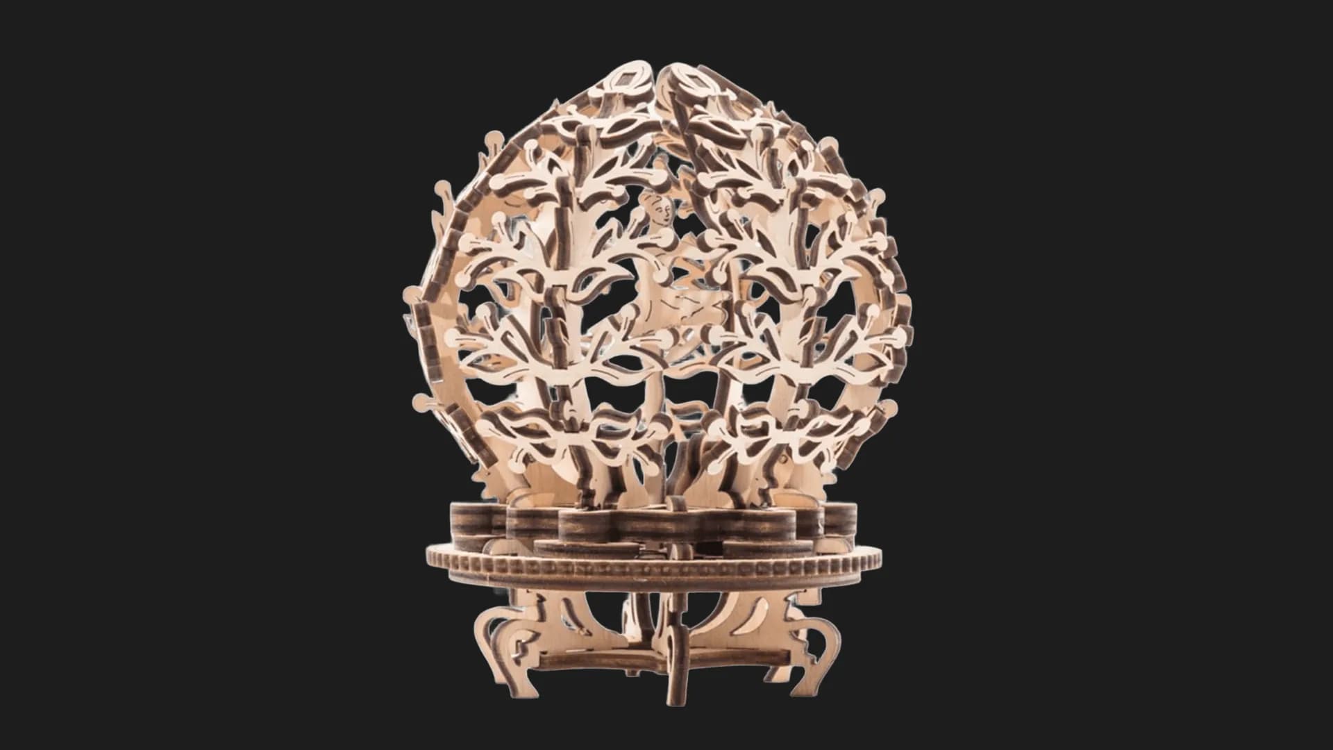 Деревянный 3D конструктор UGEARS Механический цветок-ящик (70019)