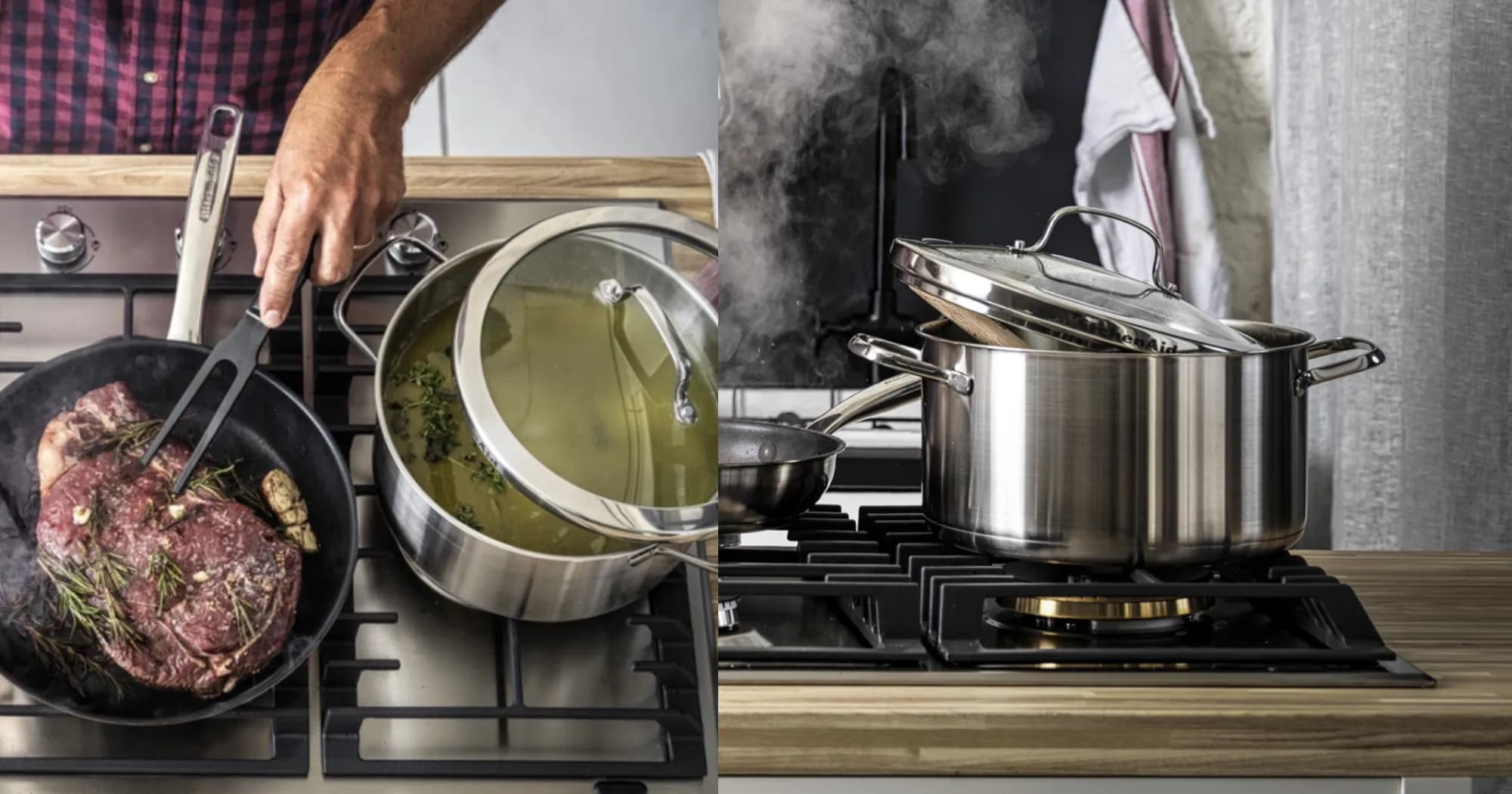 Кастрюля с крышкой KitchenAid Proline, 24 см, 5,7л (Silver) (CC001879-001)
