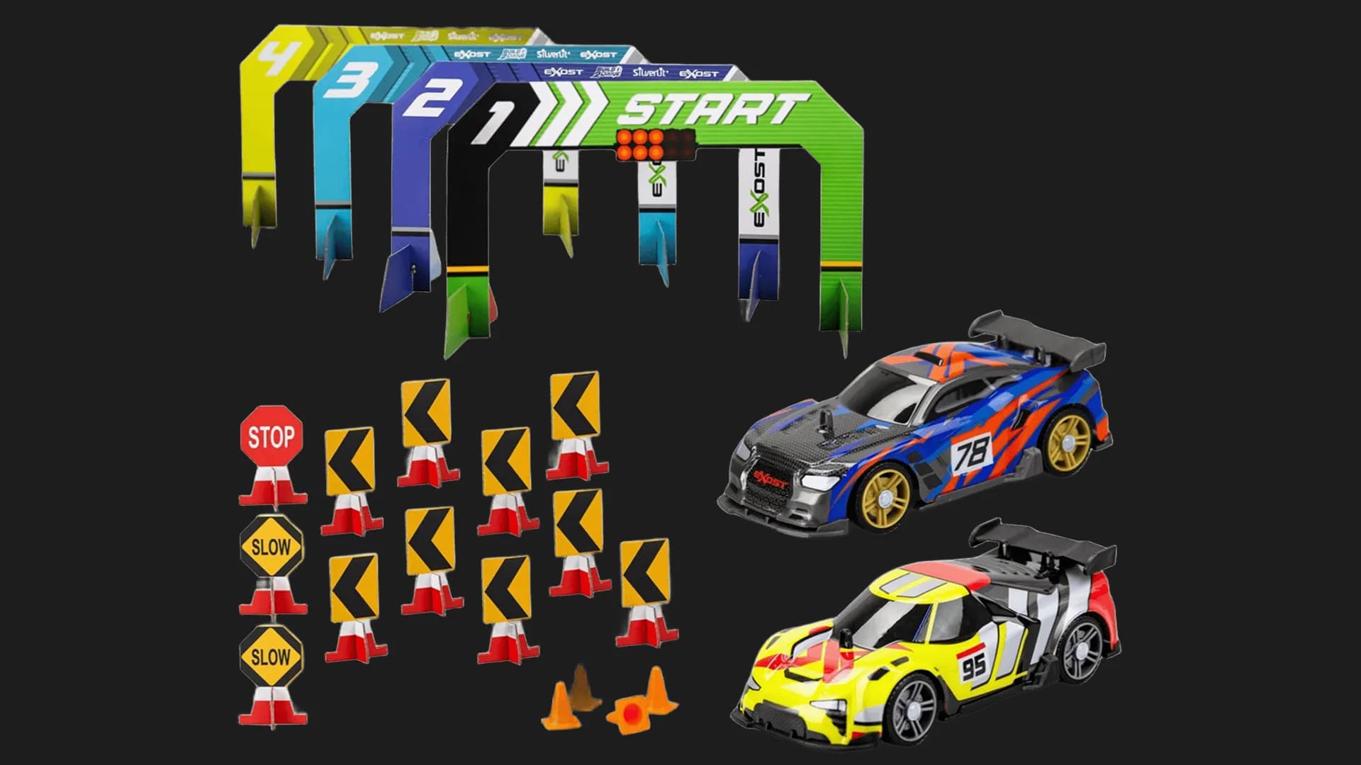 Игровой набор на р/у Silverlit Build 2 Drive Duo Pack Race Set 2,4 GHz (ГГц) (20705) (Blue/Yellow)