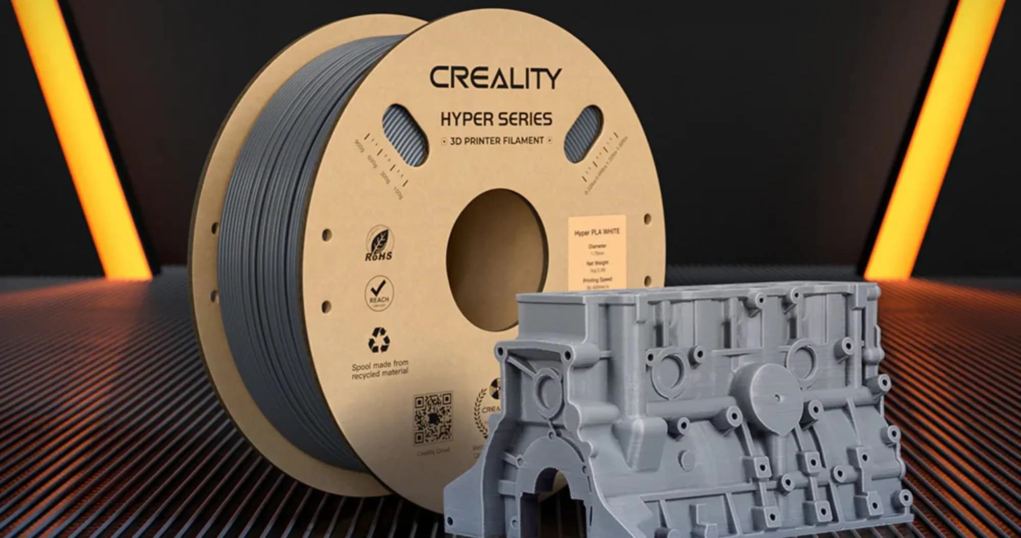 Пластик (Filament) CREALITY Hyper ABS 1кг 1.75мм Черный (3301020042)