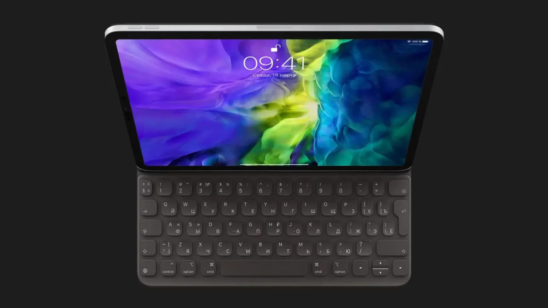 Клавиатура Smart Keyboard Folio для iPad Pro 11, iPad Air (4/5th generation) (Black) (MXNK2)