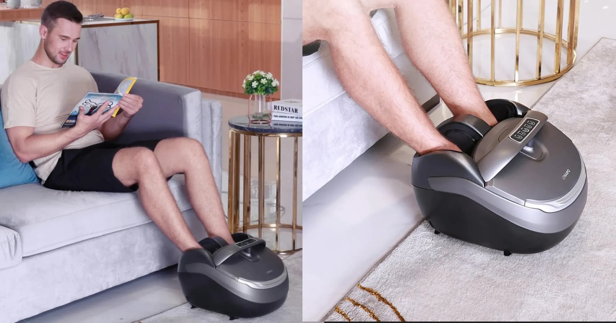 Массажер для ног Naipo Shiatsu with Heat (Gray)