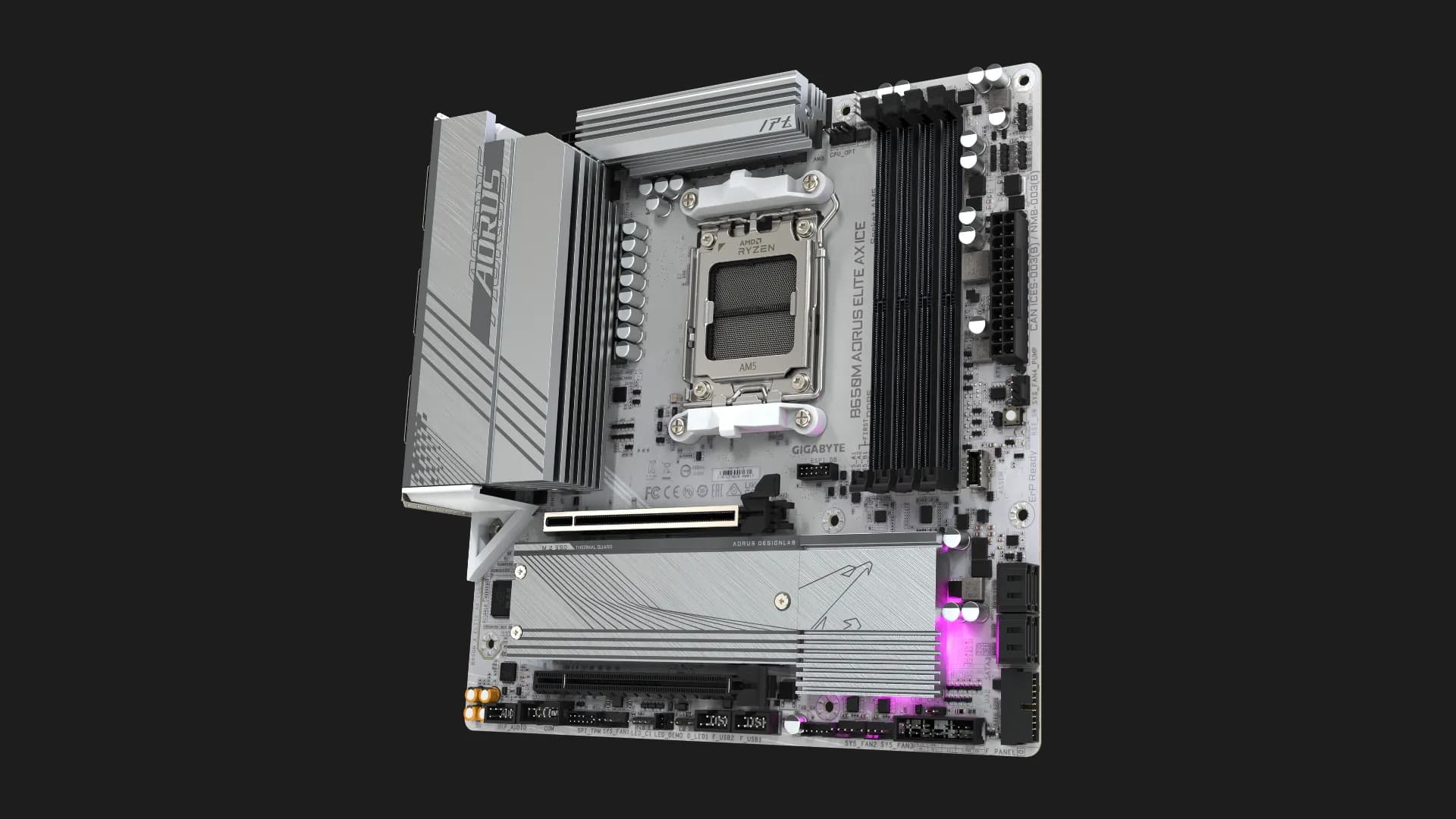 Материнская плата GIGABYTE B650M A ELITE AX ICE 1.1 (B650M A ELITE AX ICE 1.1)