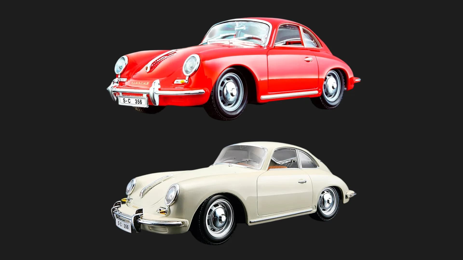 Автомодель Bburago Porsche 356B (1961) в ассортименте (1:24) (18-22079)