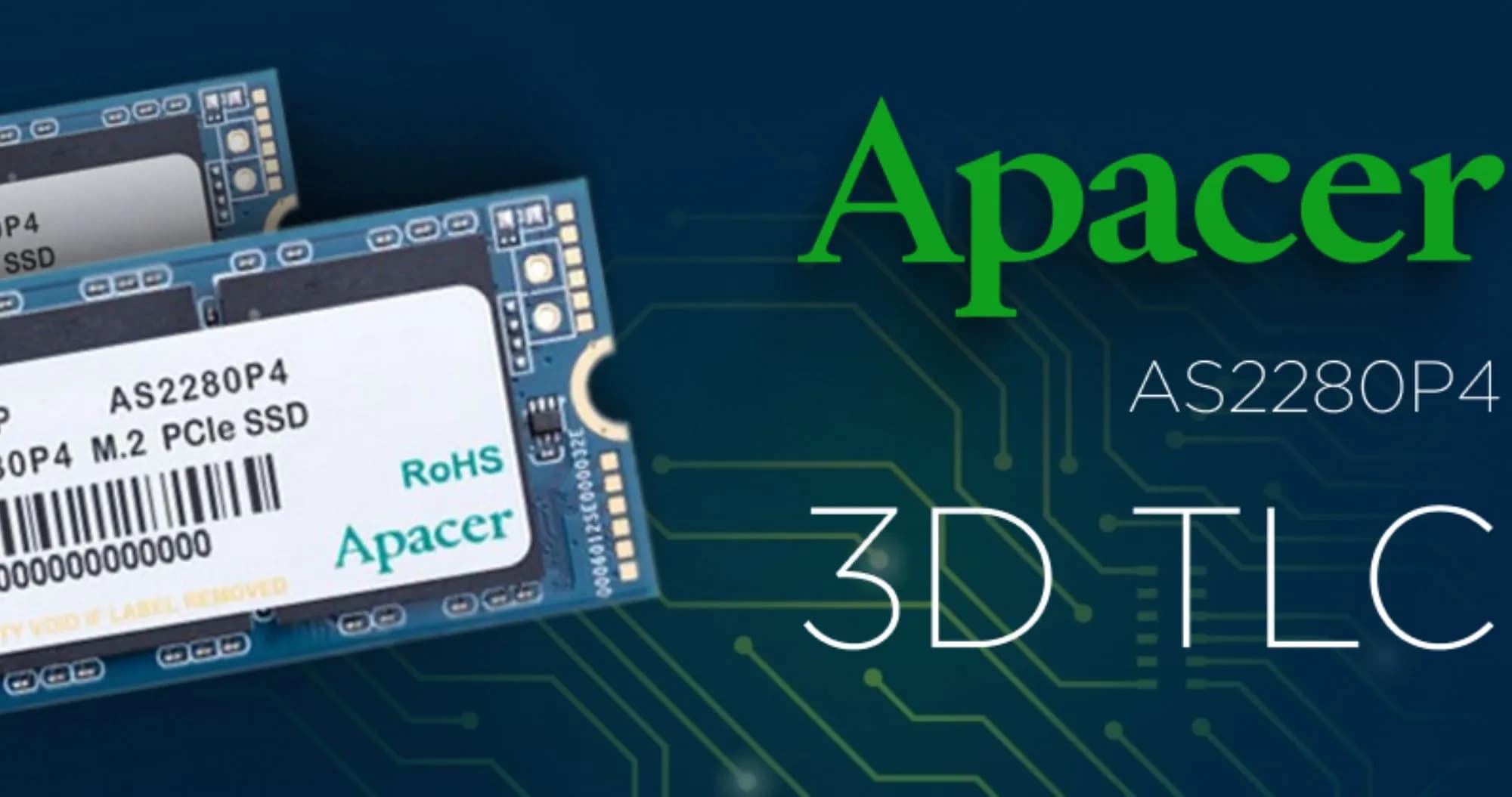 Накопитель SSD Apacer AS2280P4 256GB NVMe PCIe 3.0 (AP256GAS2280P4-1)