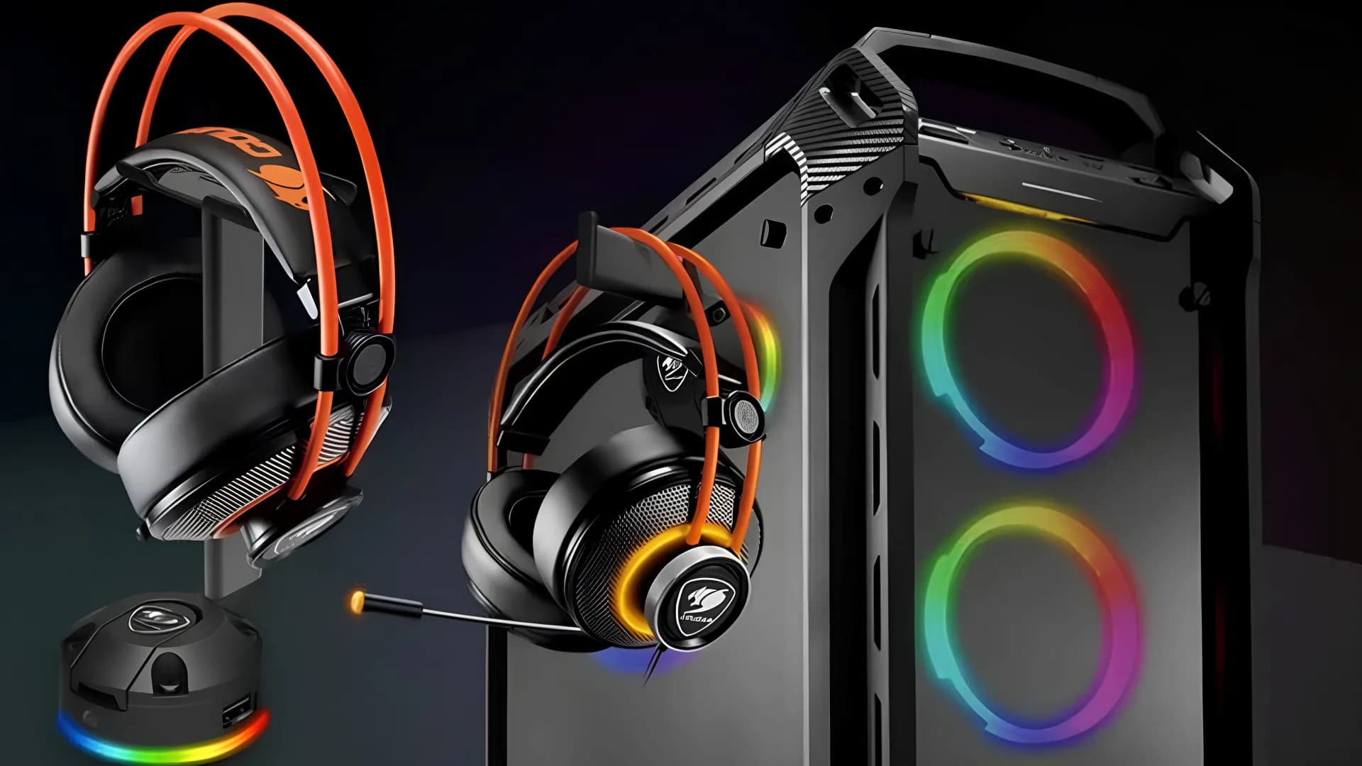 Держатель для наушников Cougar Bunker S RGB (Black)