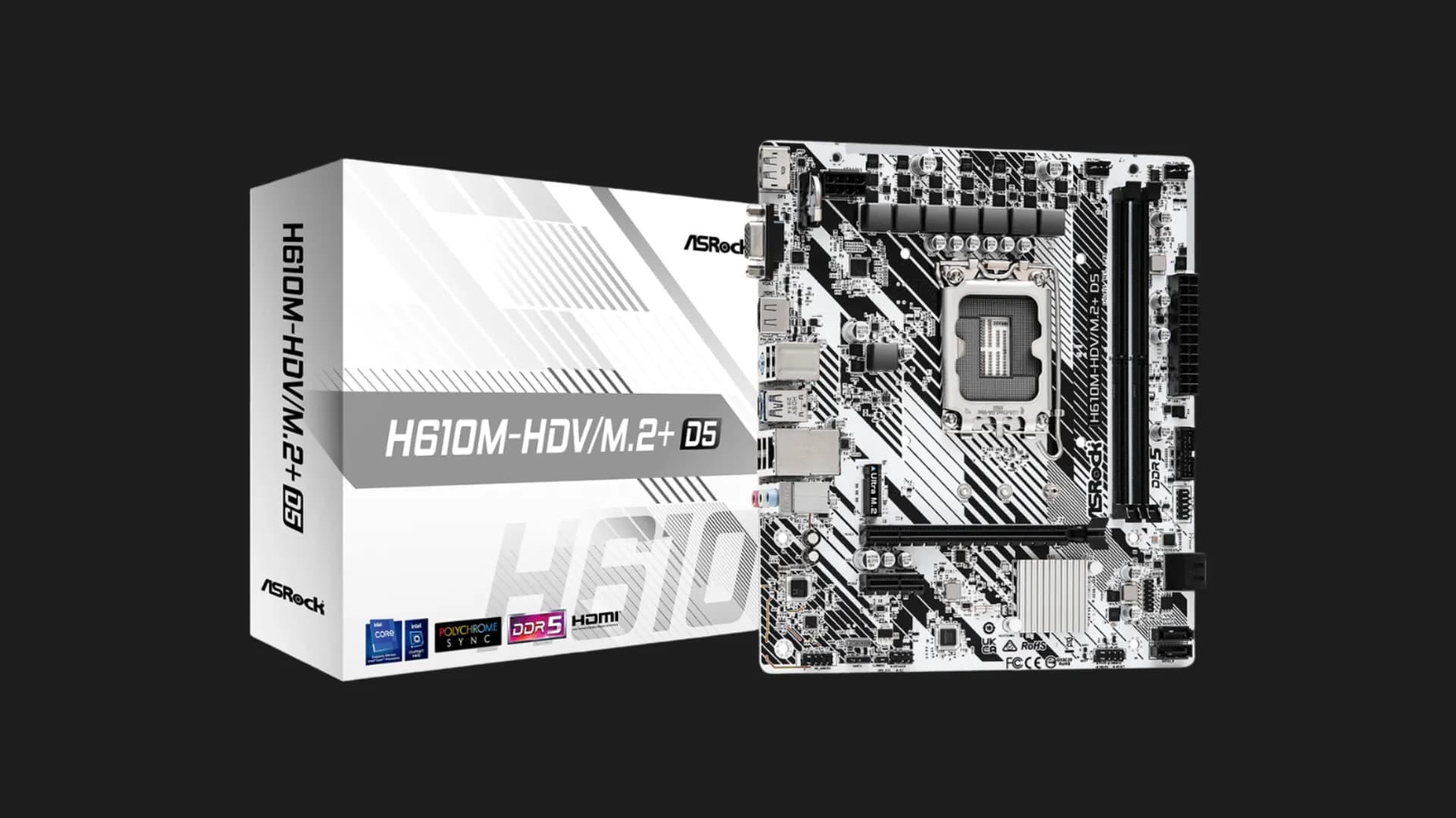 Материнська плата ASRock H610M-HDV/M.2+ D5 (H610M-HDV/M.2+ D5)