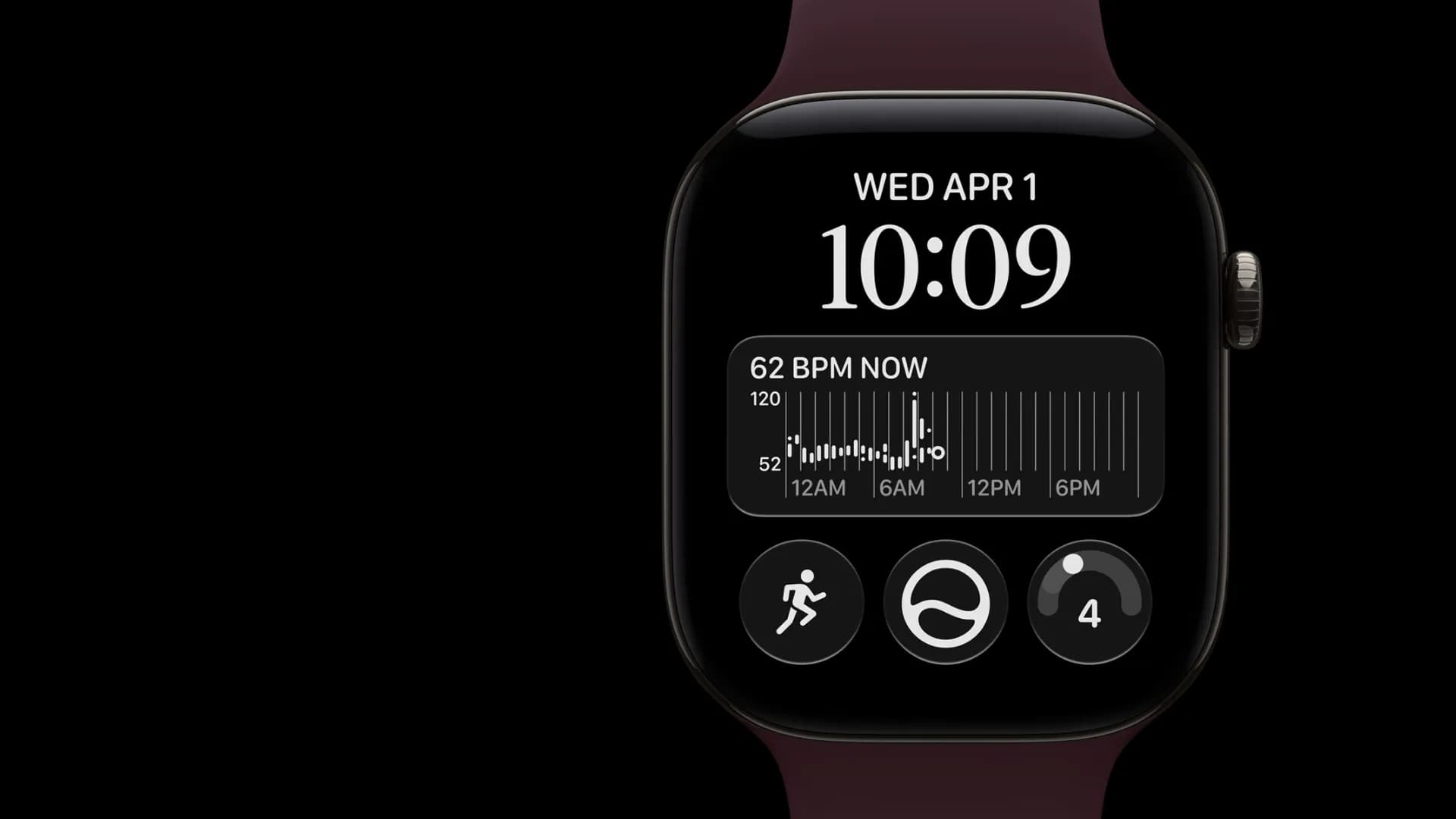 Apple Watch Series 12 GPS, 42mm Dark Bronze Aluminum Case with Olive Sport Band (S/M)