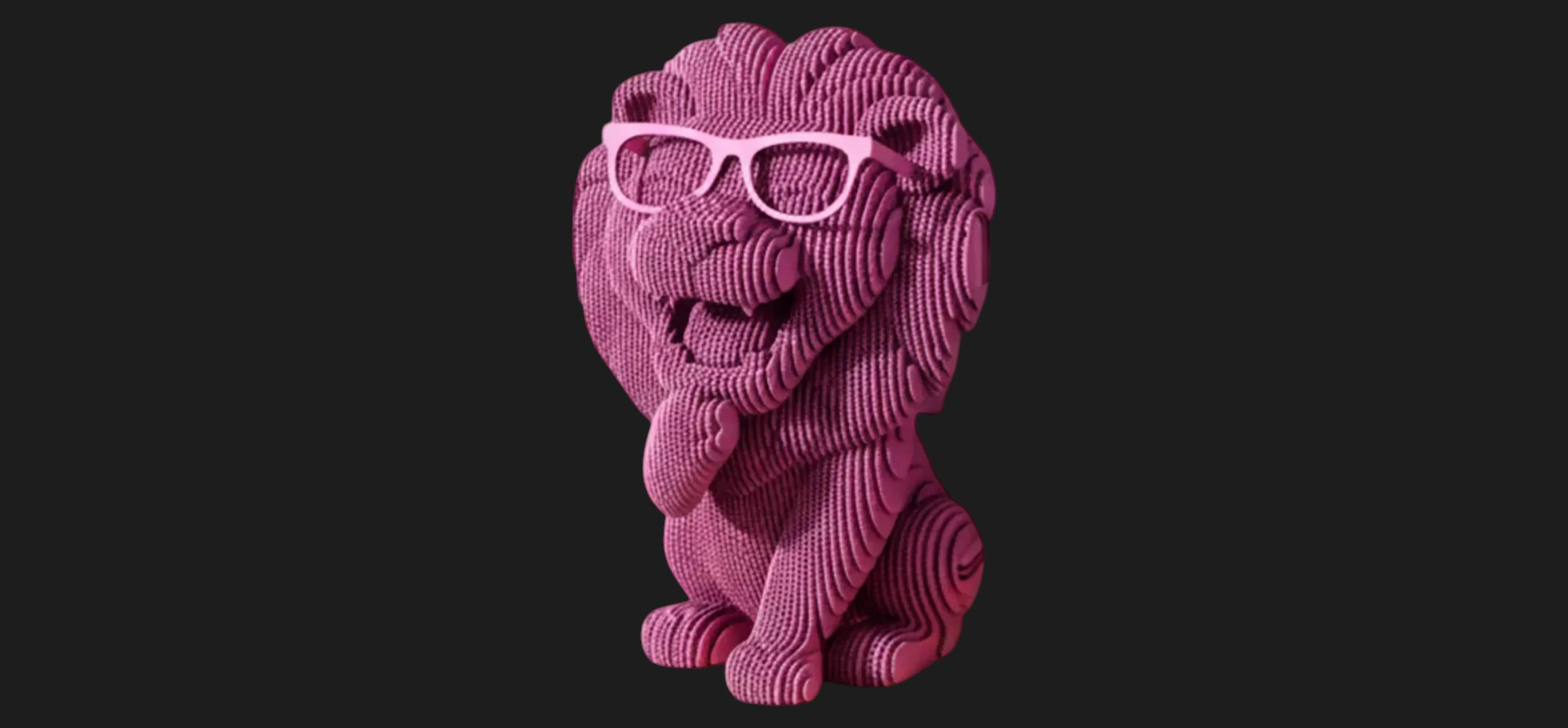 Картонний 3D пазл-конструктор Cartonic Лев (Collectible Lion) (CCARTLION)