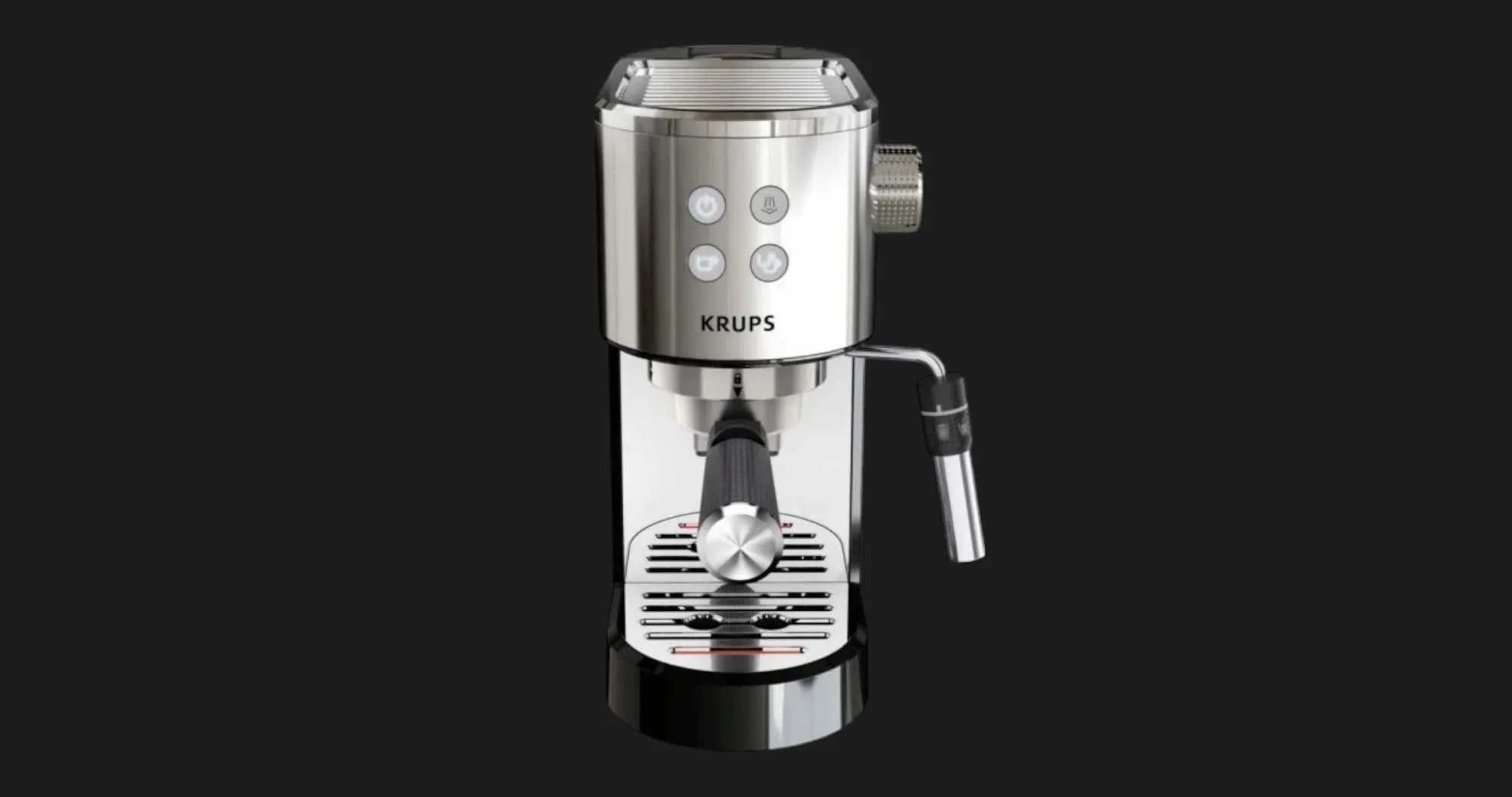 Рожковая кофеварка Krups (XP444C10) (Stainless Steel)