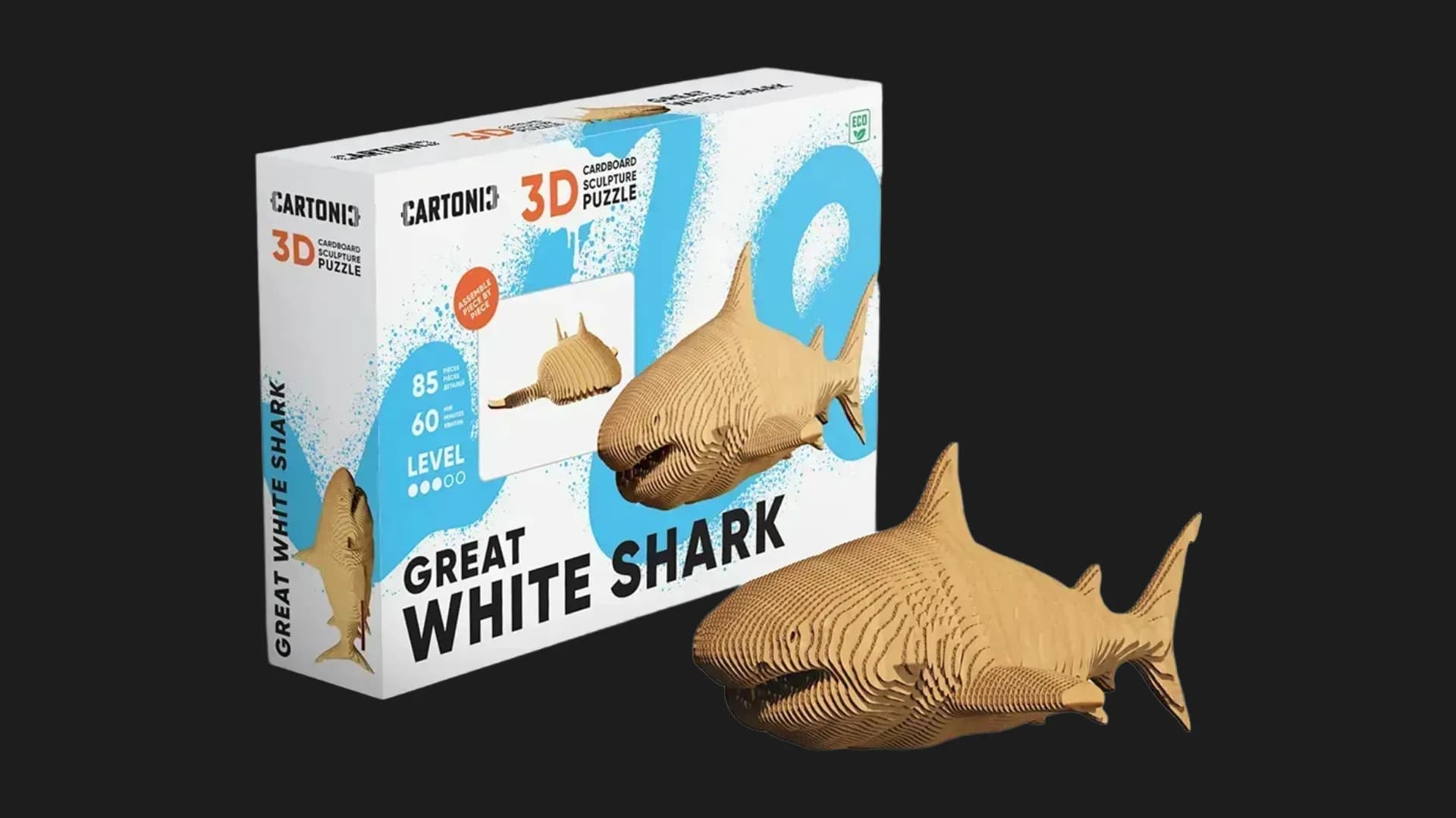 Картонный 3D пазл-конструктор Cartonic Акула (Shark) (CARTSHARK)