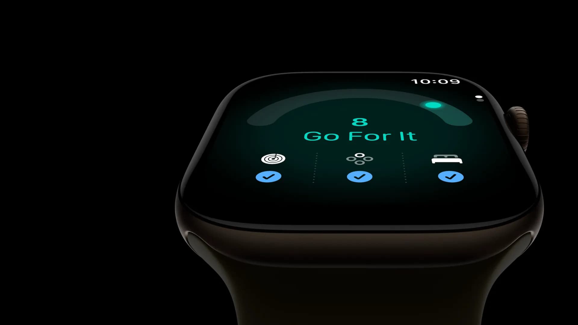Apple Watch Series 12 GPS, 42mm Dark Bronze Aluminum Case with Olive Sport Band (S/M)