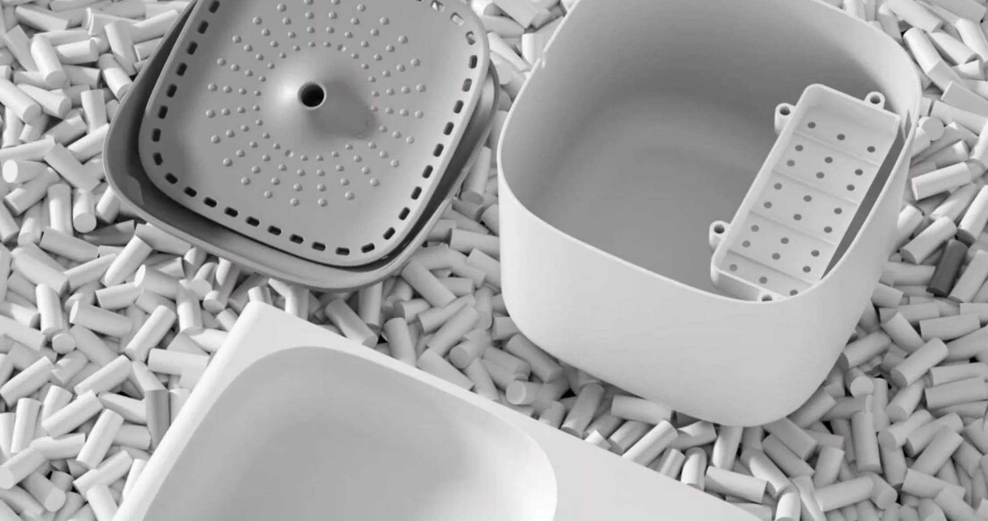 Поилка с кормушкой 2 в 1 Lapka (WF072) (White)