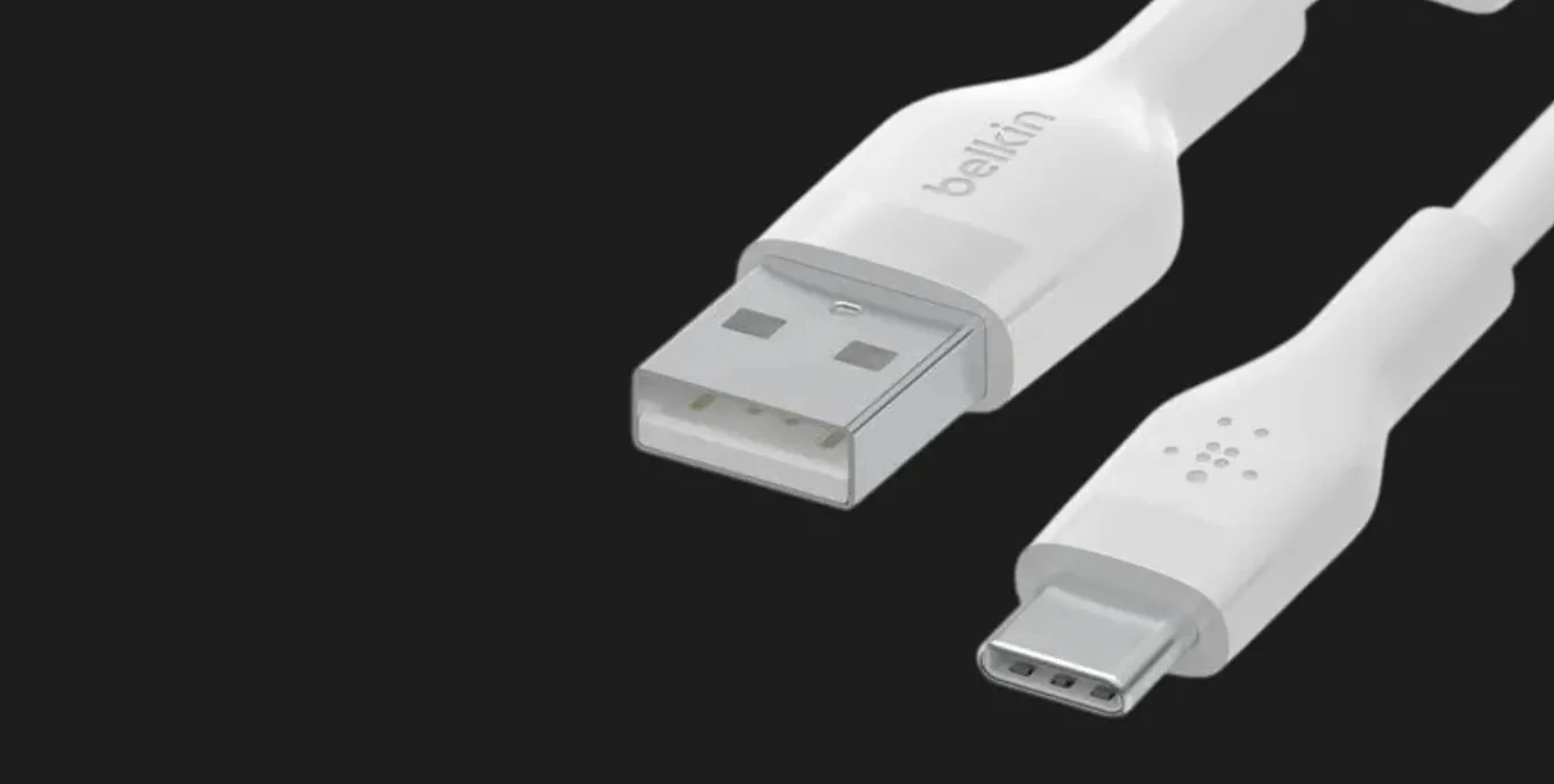 Кабель Belkin Silicone USB-A to USB-C 2m (White)