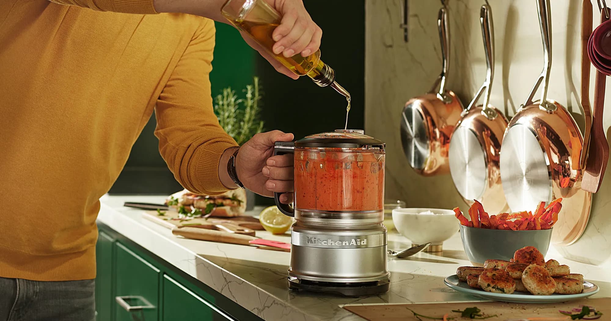 Кухонный мини-комбайн KitchenAid 830мл (Cream)