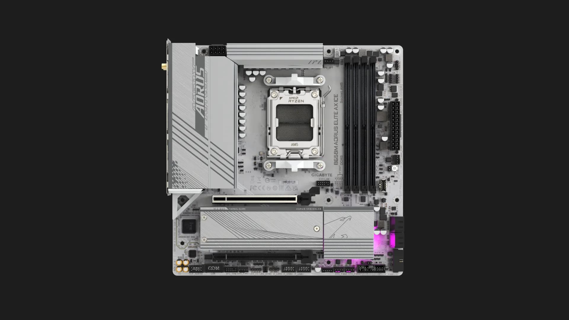 Материнская плата GIGABYTE B650M A ELITE AX ICE 1.1 (B650M A ELITE AX ICE 1.1)