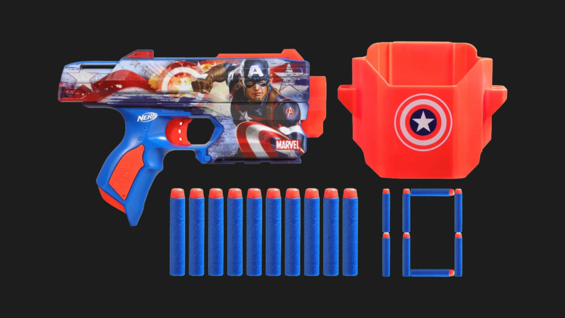 Бластер Nerf Капитан Америка (F9717)