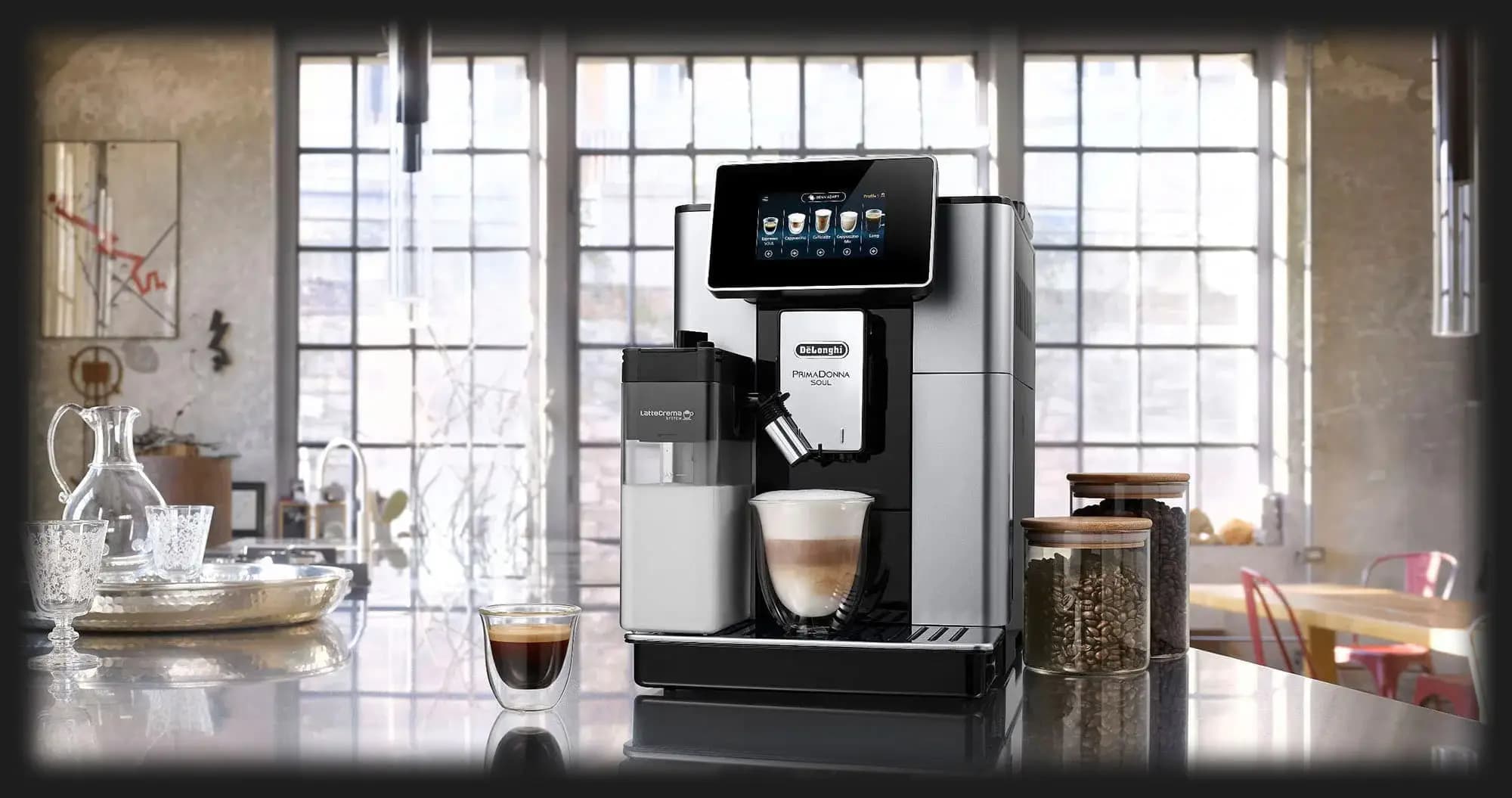Кофемашина Delonghi PrimaDonna Soul (Black/Gray)