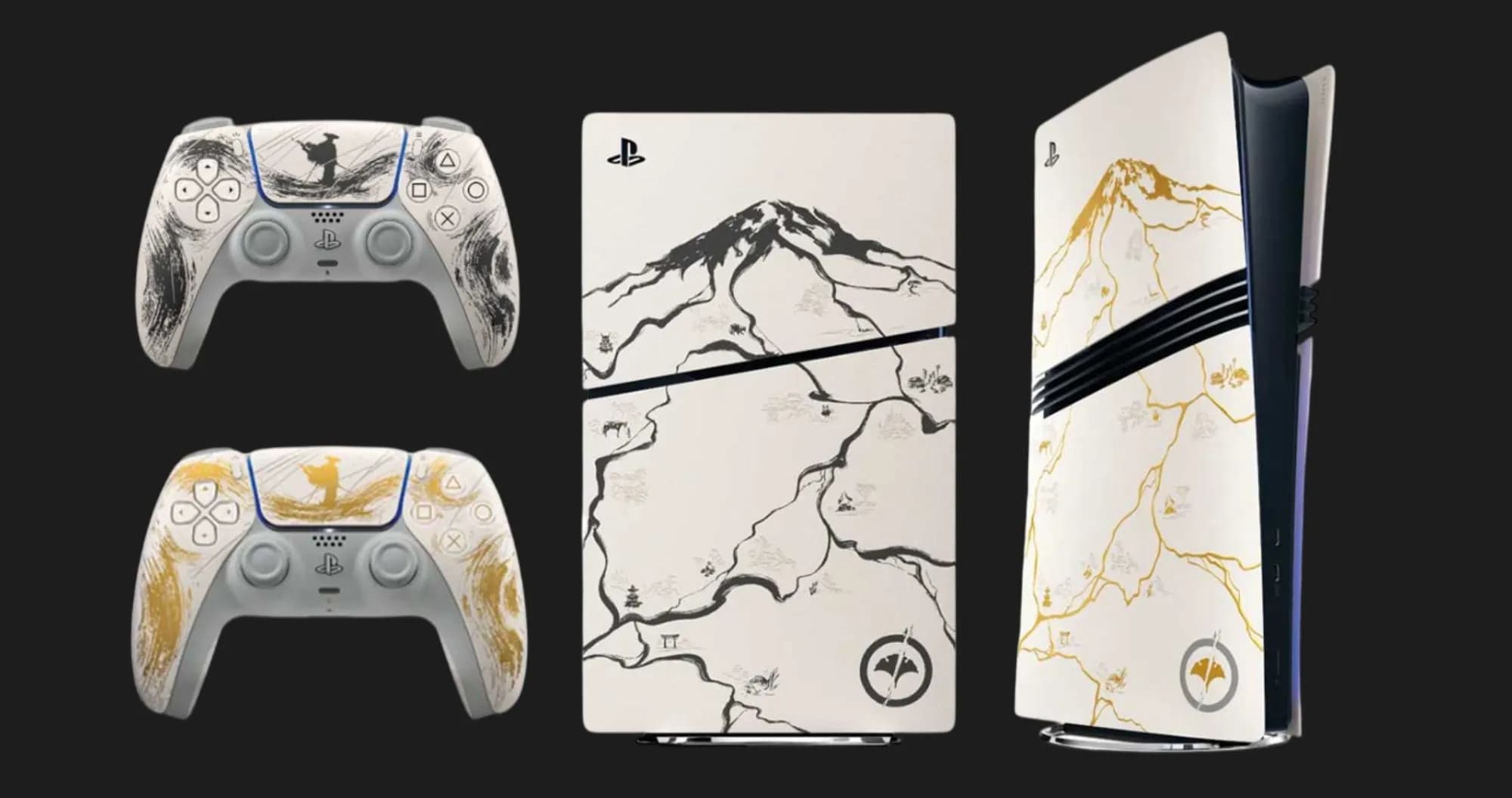 Игровая консоль Sony PlayStation 5 Slim (Blu-Ray) (Ghost of Yotei Gold Limited Edition Bundle) (1TB)