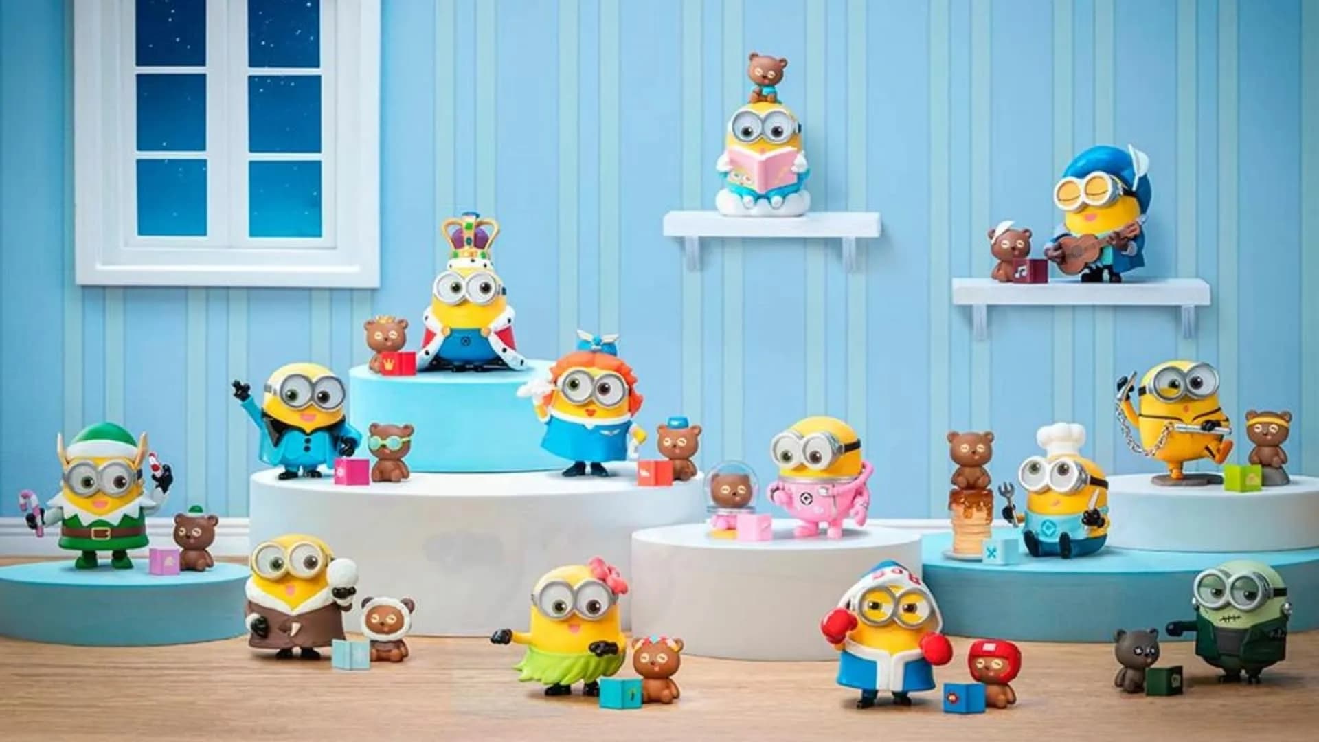 Коллекционная фигурка-сюрприз Pop Mart Minions (Bedtime Stories by Bob and Tim) (MBBT-01)