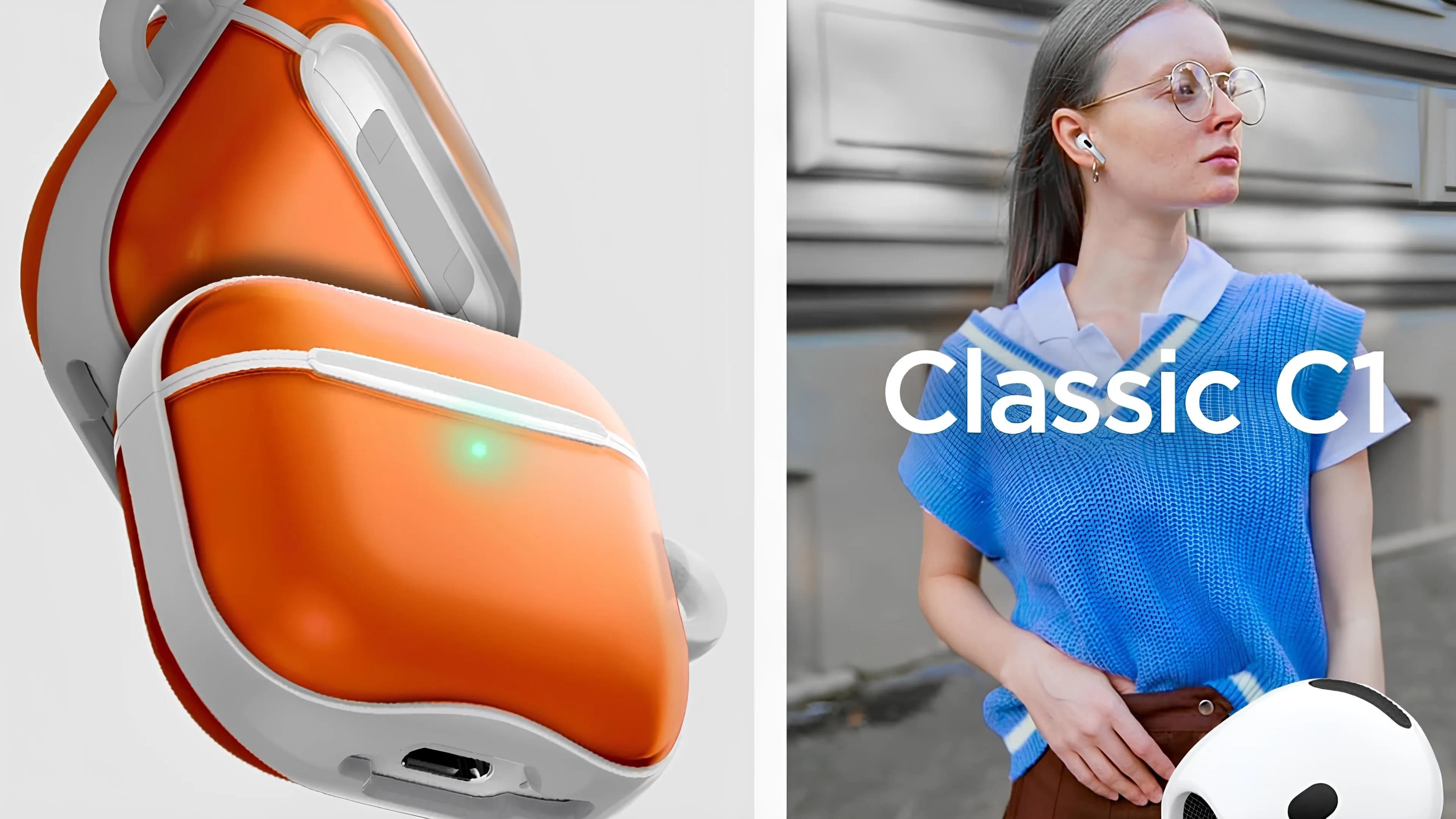 Чехол Spigen Classic C1 для Apple AirPods 4/5 (Graphite)