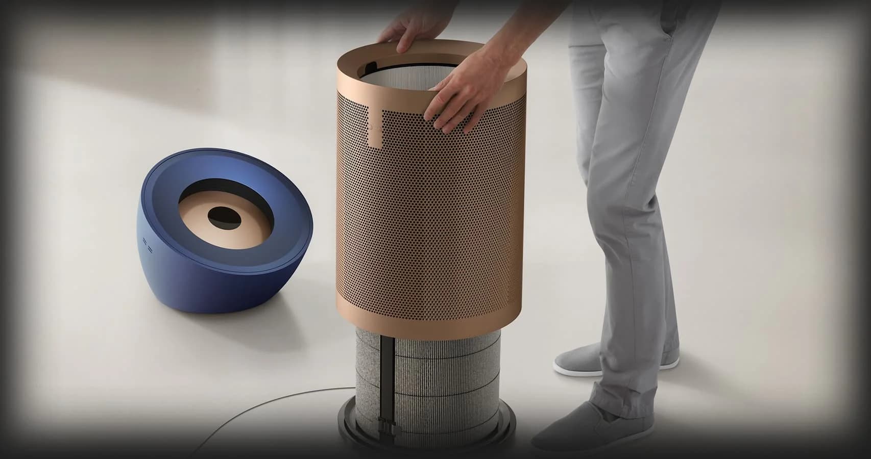 Очиститель воздуха Dyson Purifier Big + Quiet Formaldehyde BP04 (Prussian Blue/Gold)