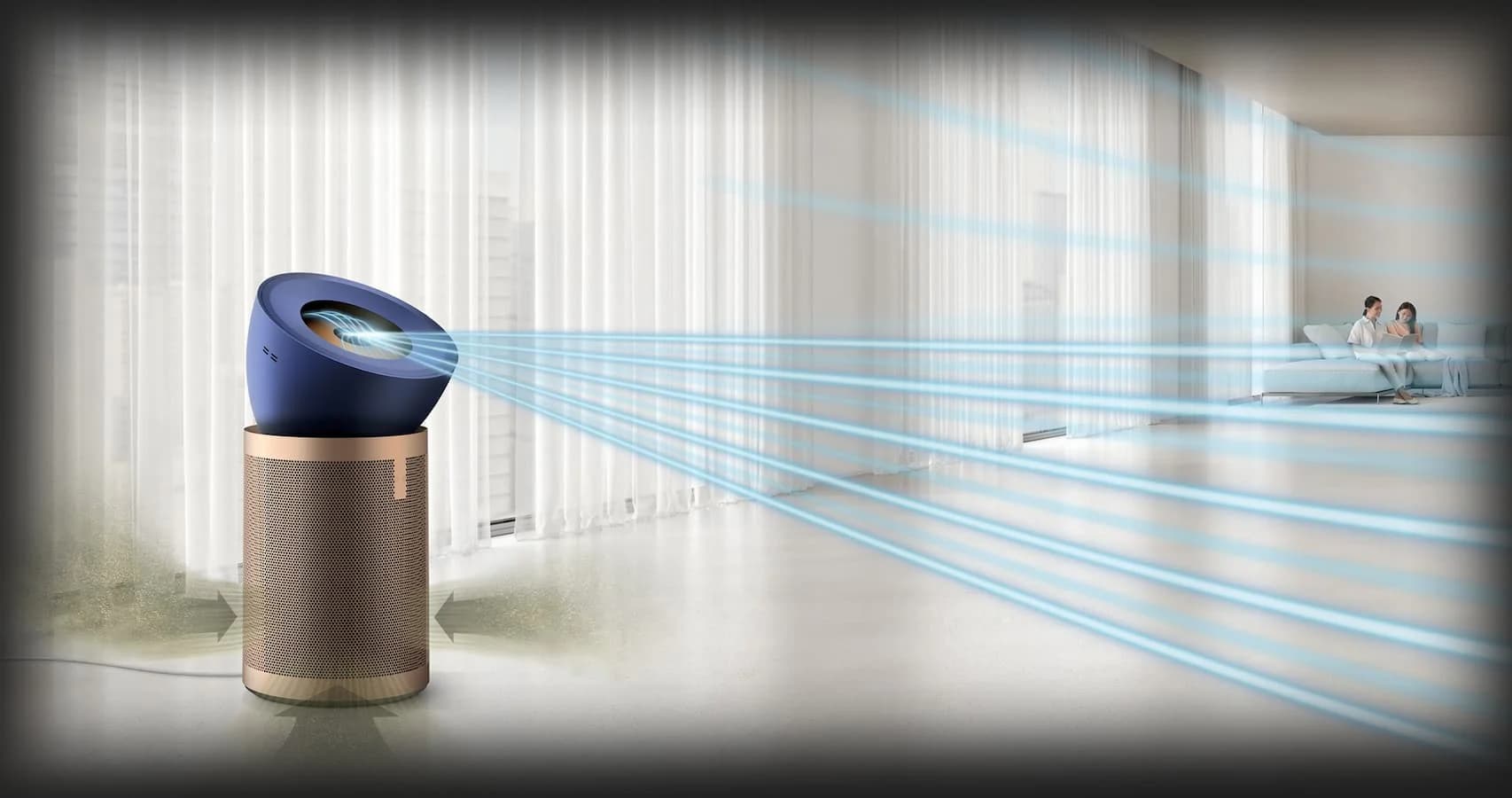 Очиститель воздуха Dyson Purifier Big + Quiet Formaldehyde BP04 (Prussian Blue/Gold)