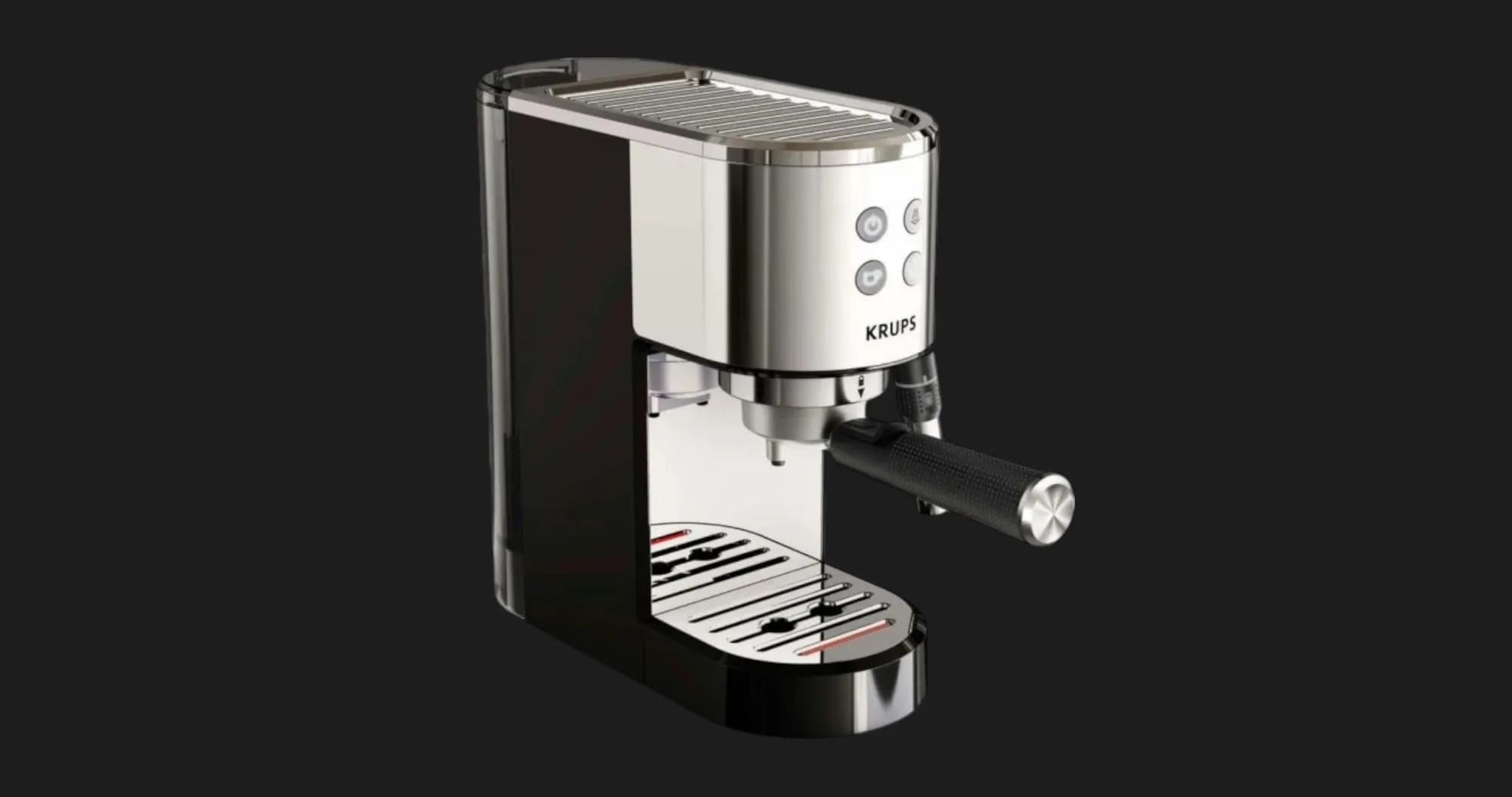 Рожковая кофеварка Krups (XP444C10) (Stainless Steel)