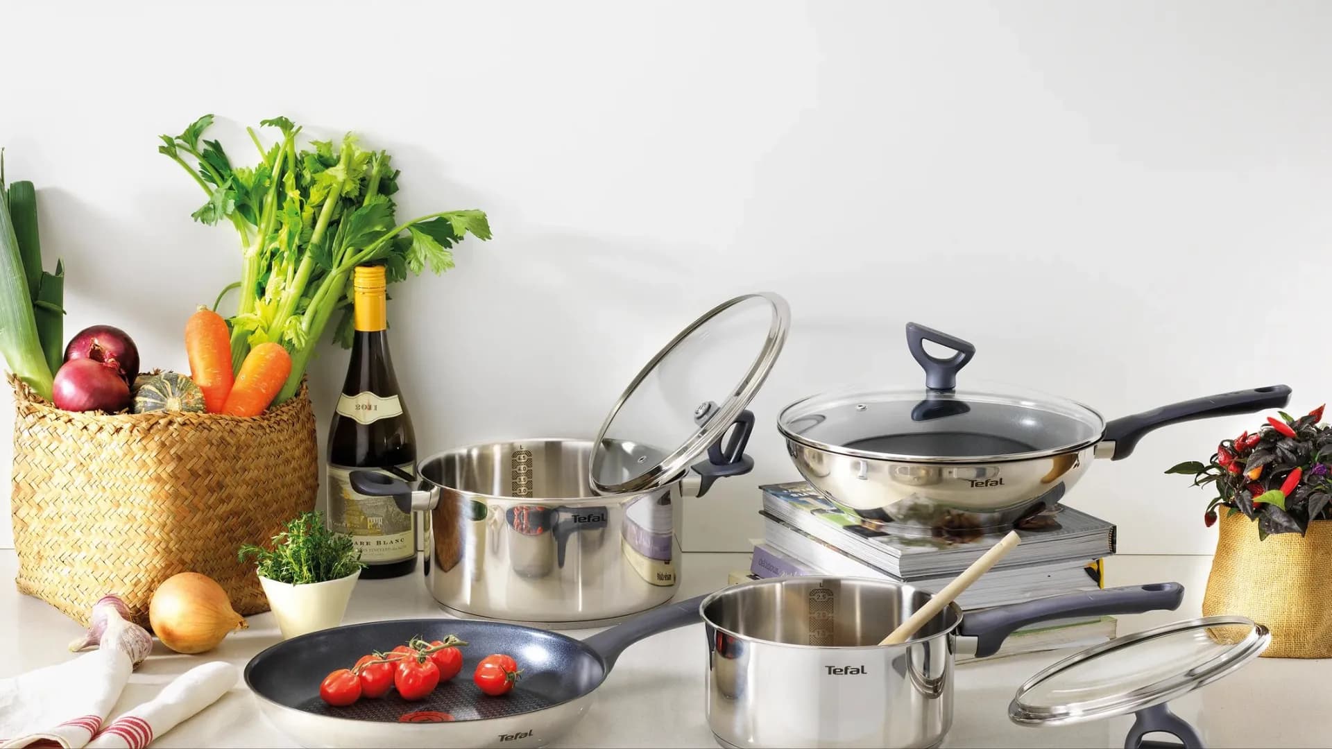 Кастрюля с крышкой Tefal Duetto+ 24 см 5 л (Silver) (G7194656)
