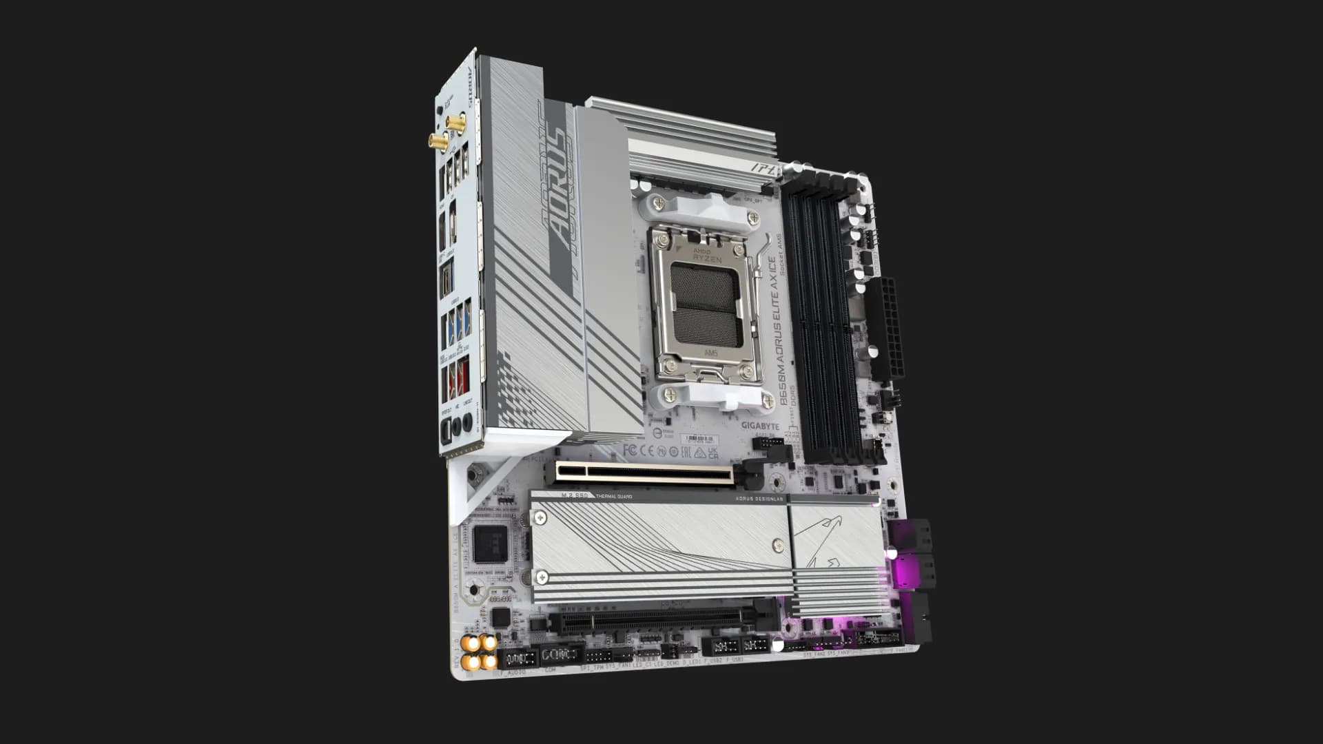 Материнская плата GIGABYTE B650M A ELITE AX ICE 1.1 (B650M A ELITE AX ICE 1.1)