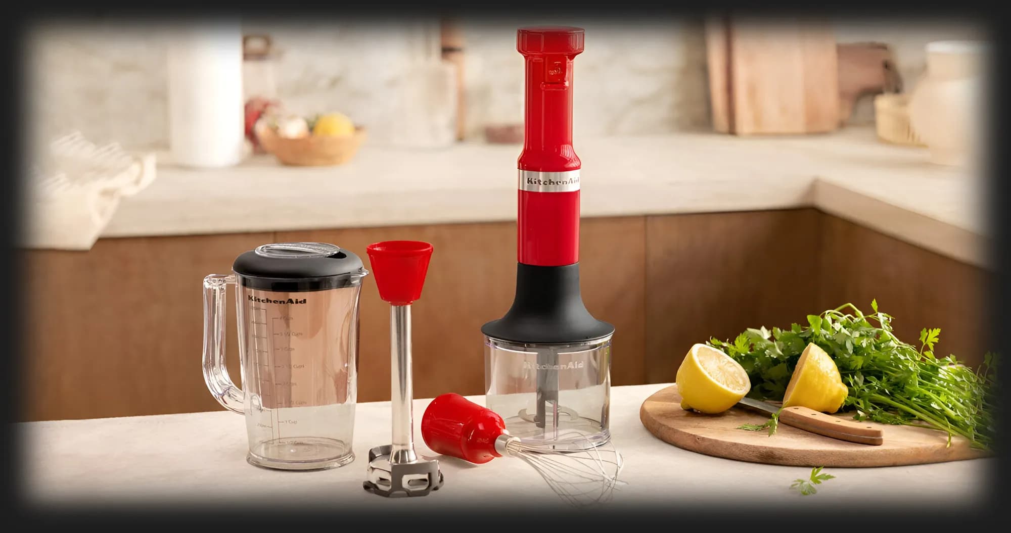 Блендер погружной KitchenAid с аксессуарами (Cream)