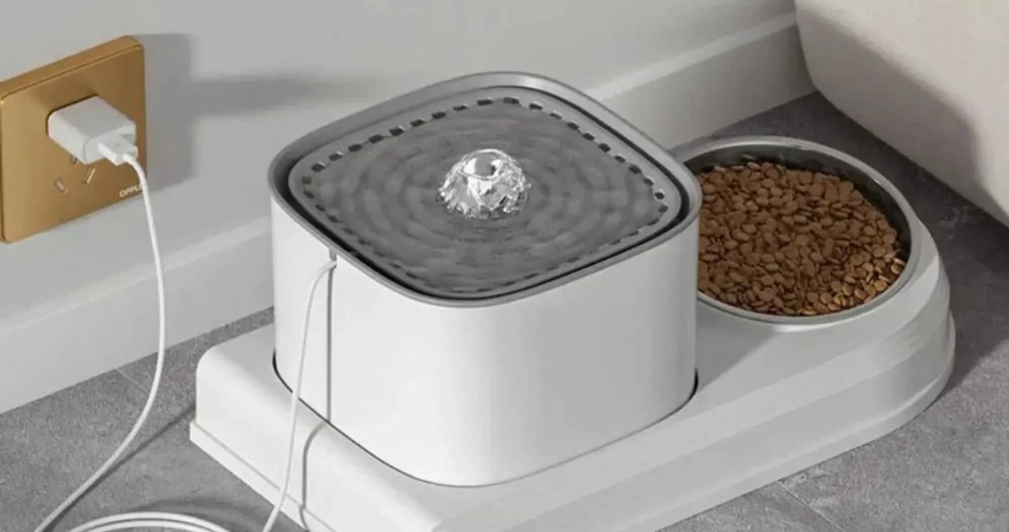 Поилка с кормушкой 2 в 1 Lapka (WF072) (White)