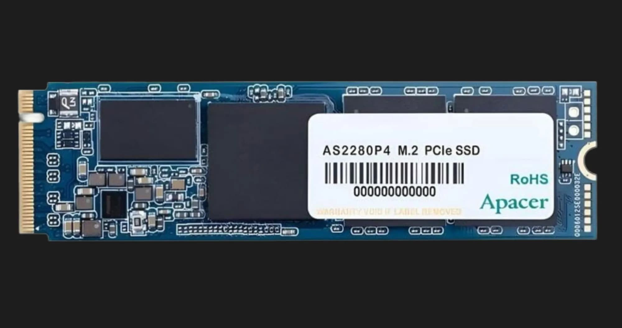 Накопитель SSD Apacer AS2280P4 256GB NVMe PCIe 3.0 (AP256GAS2280P4-1)