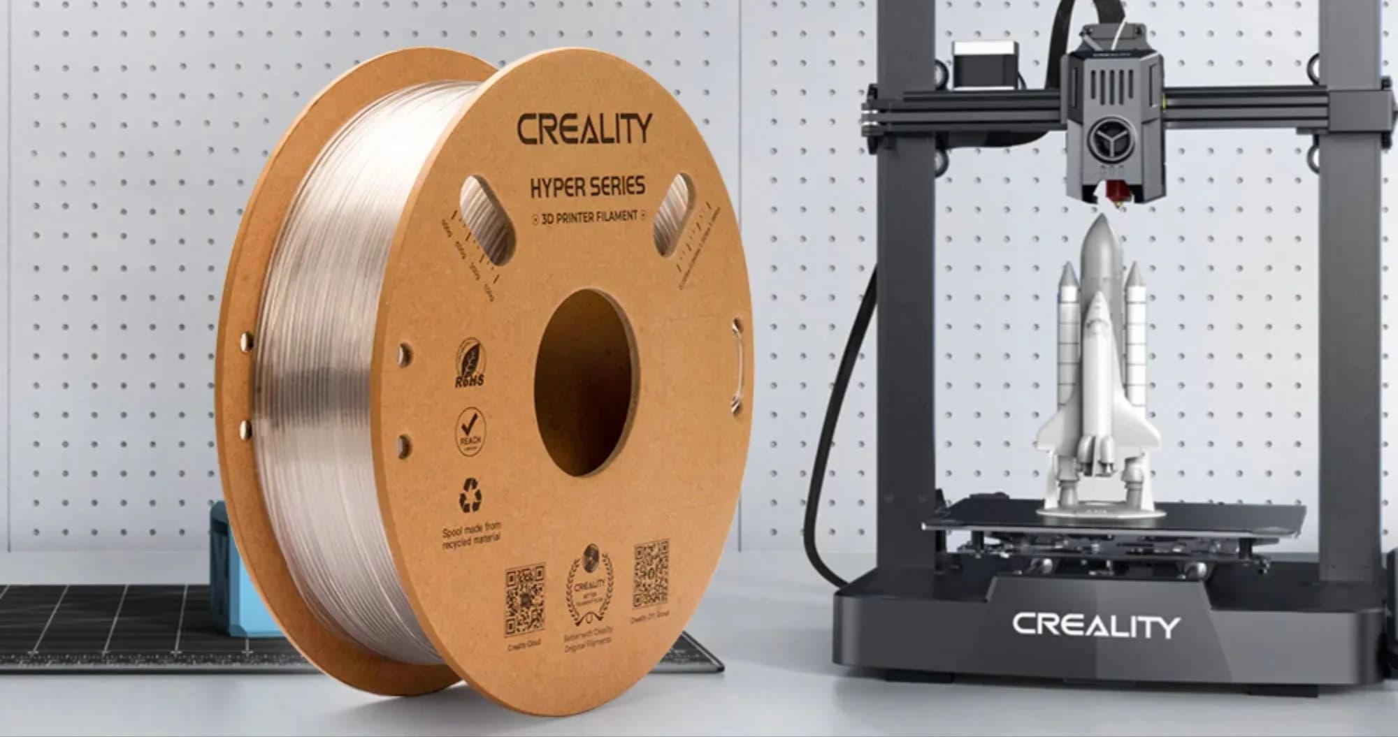 Пластик (Filament) CREALITY Hyper PETG 1кг 1.75мм Черный (3301030043)