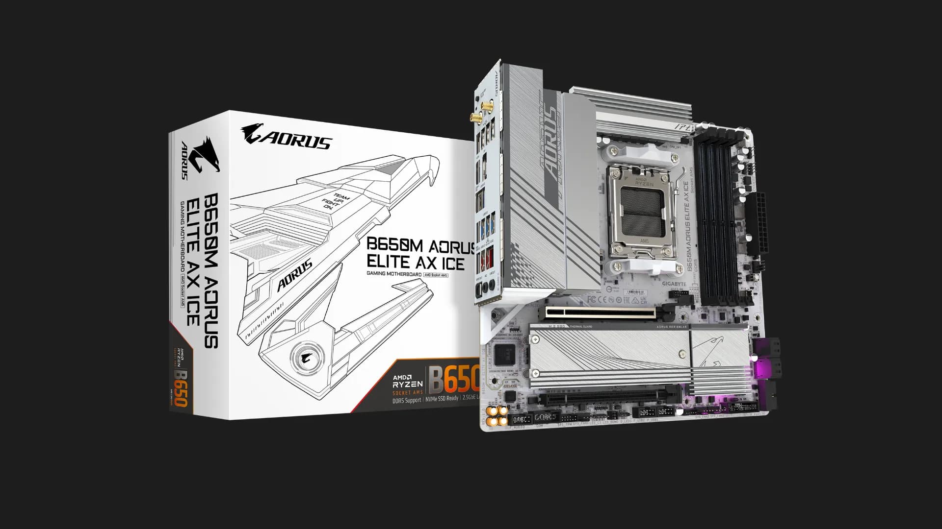 Материнская плата GIGABYTE B650M A ELITE AX ICE 1.1 (B650M A ELITE AX ICE 1.1)
