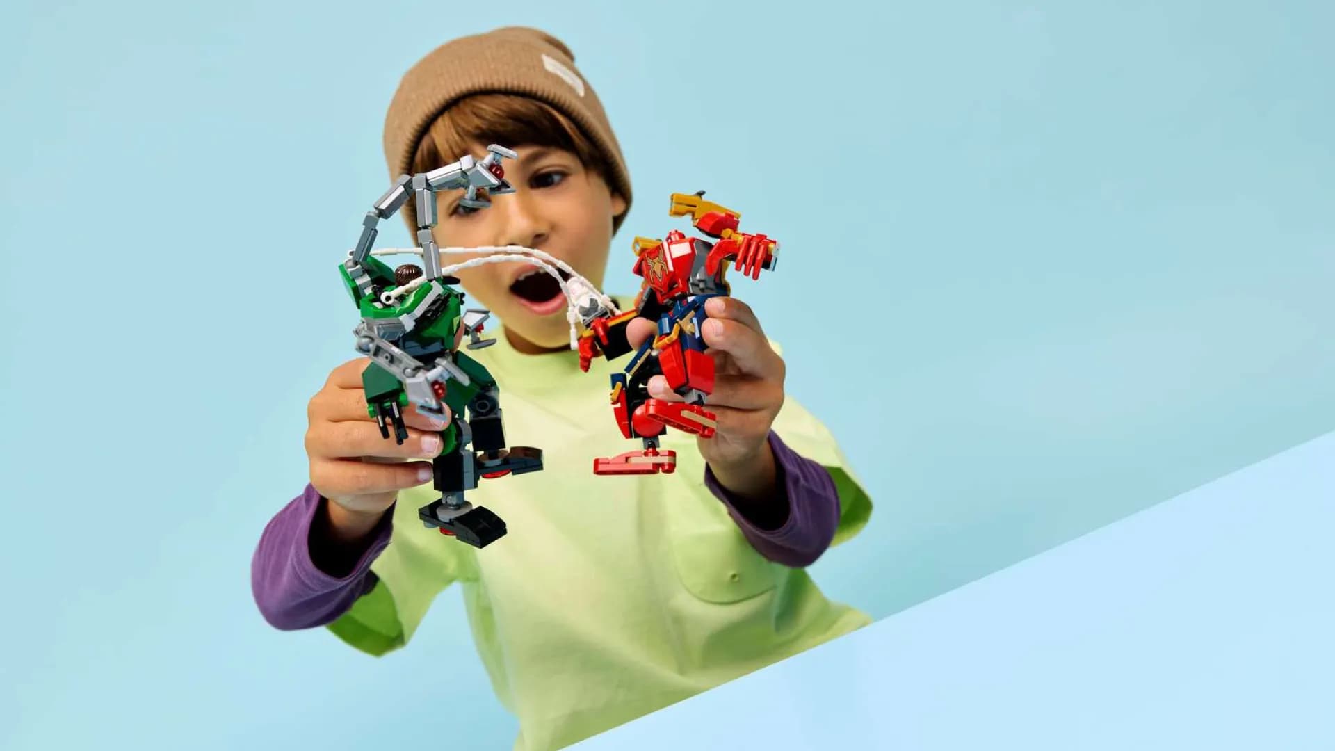 Конструктор LEGO Marvel Битва роботов: Человек-паук и Доктор Осьминог (76338)