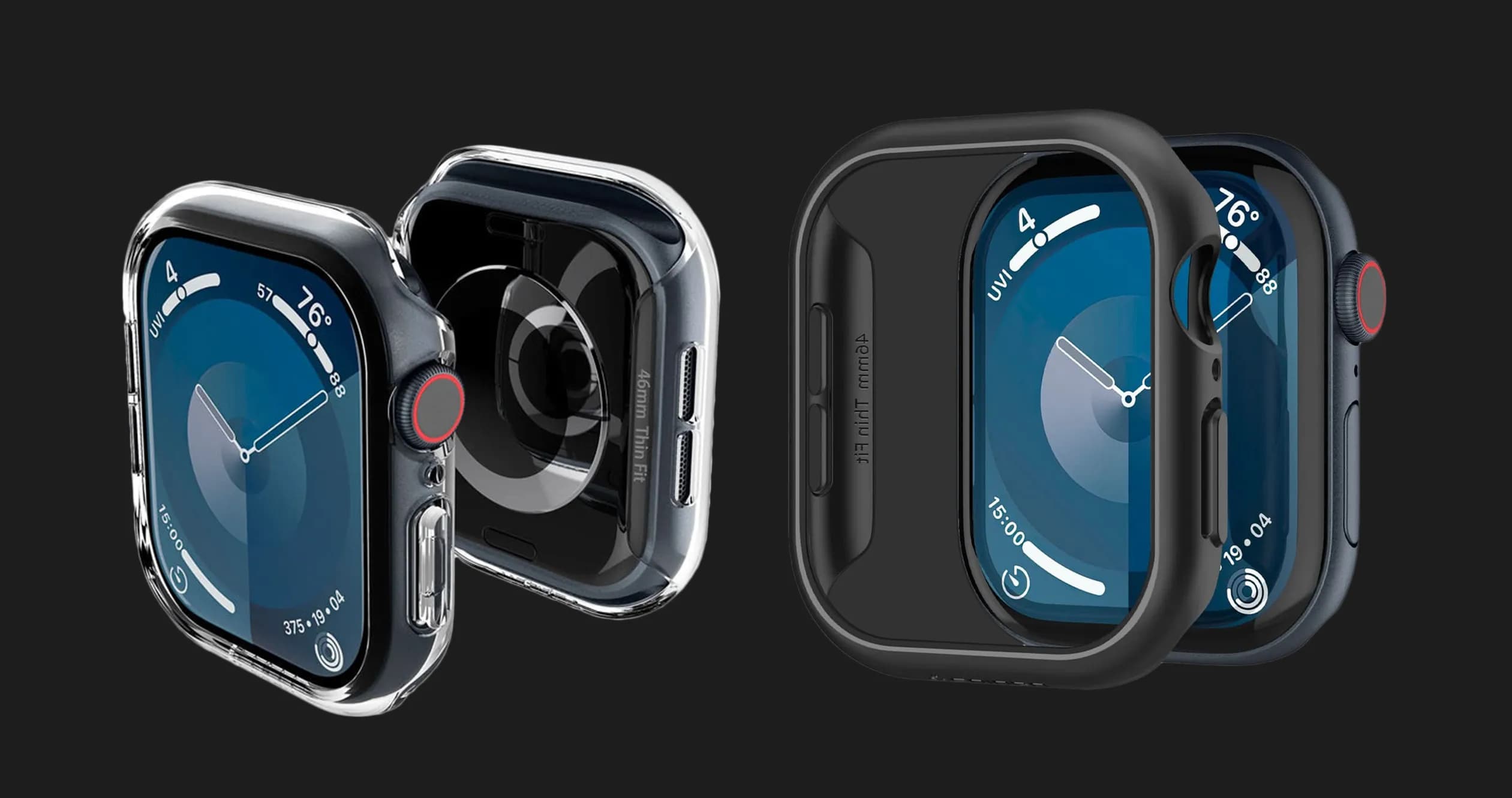 Чехол Spigen Thin Fit для Apple Watch 42mm (2024) (Black)