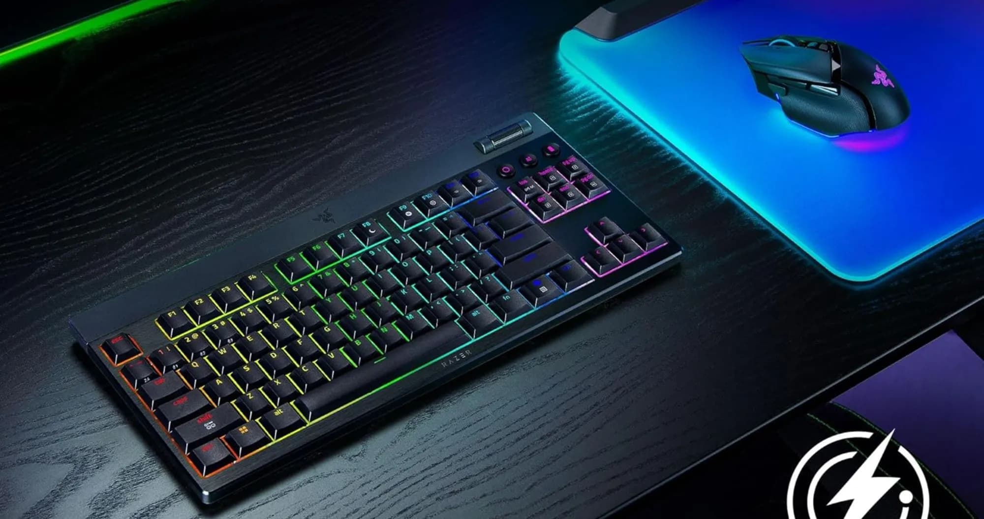 Клавиатура механическая RAZER BlackWidow V4 Low-Profile, TKL, Green Switch (Black)