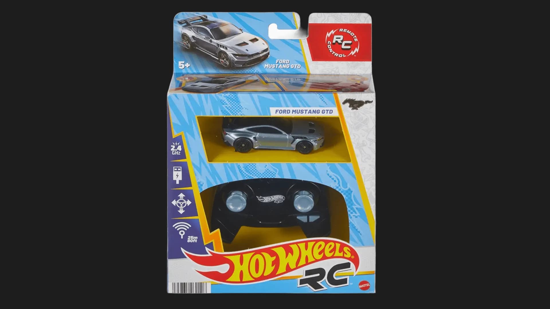 Машина на р/у Hot Wheels — Ford Mustang GTD (JBH04) (Silver)
