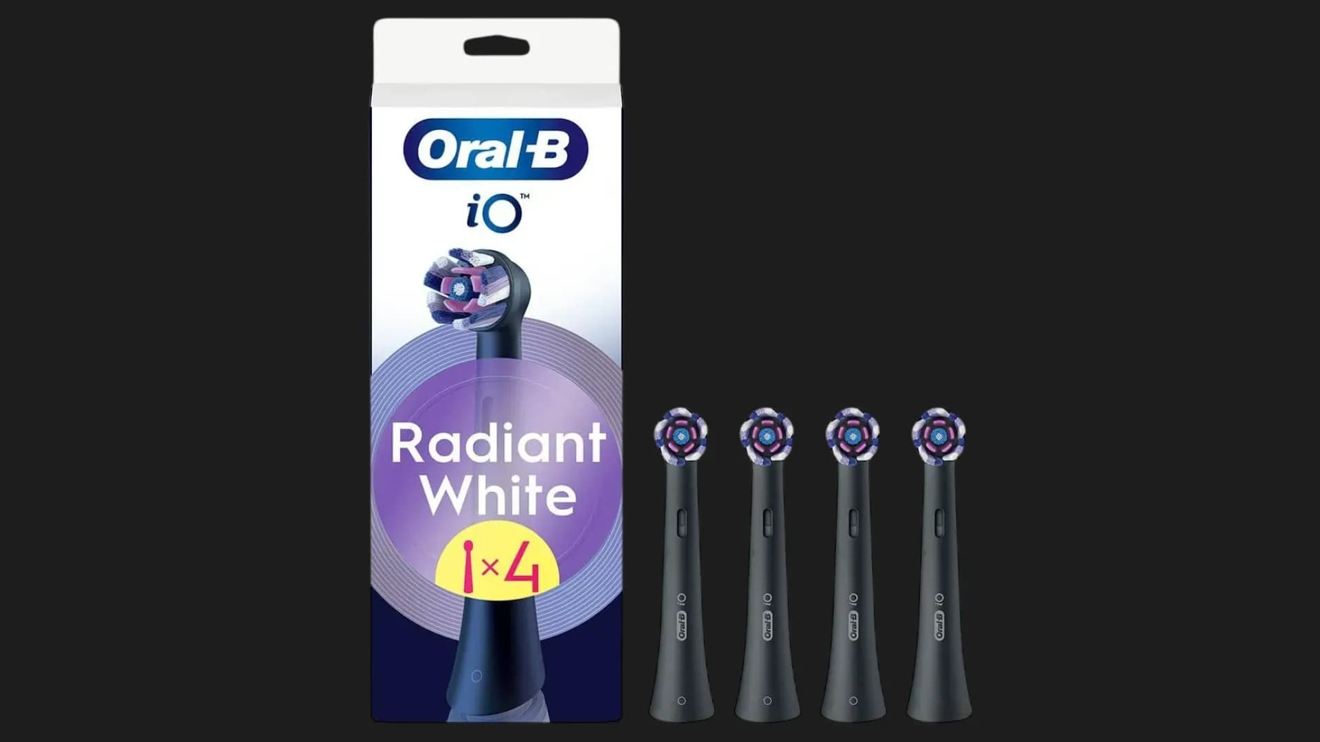 Насадка для зубной щетки Braun Oral-B iO Radiant White (Black)