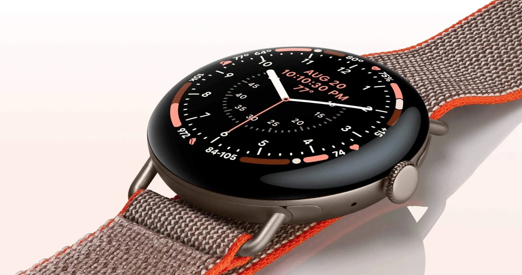 Смарт-часы Google Pixel Watch 5 41mm Wi-Fi Polished Silver Aluminum Case / Fog Active Band