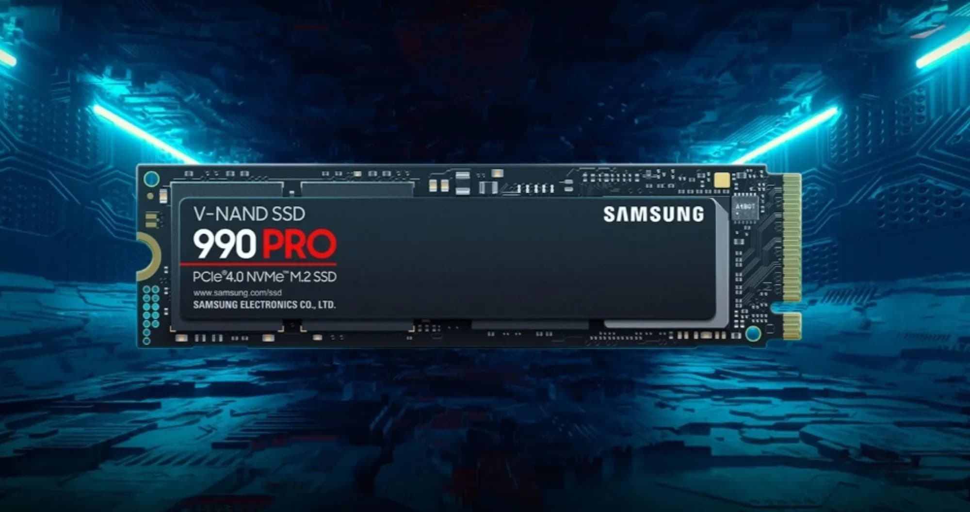 Накопитель SSD Samsung 990 Pro 1TB NVMe PCIe 4.0 (MZ-V9P1T0BW)