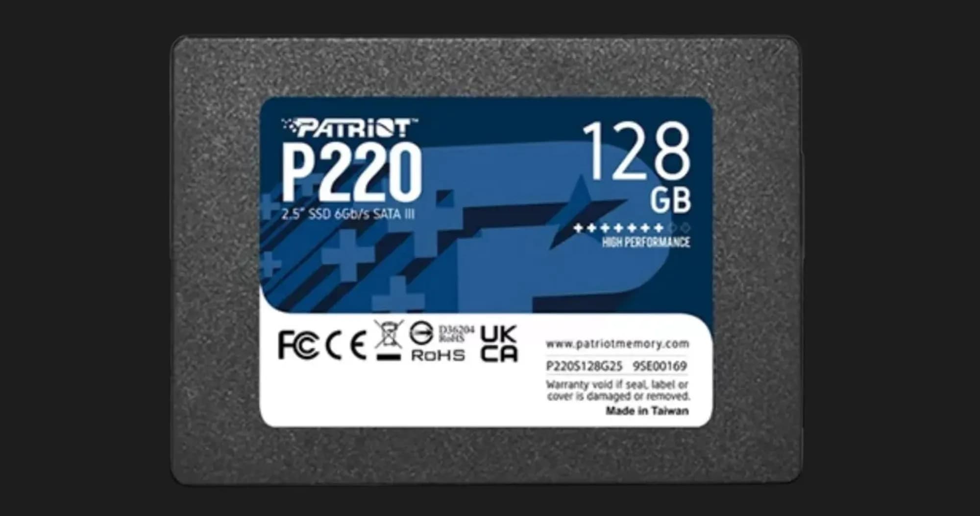 Накопитель SSD Patriot P220 128GB SATA (P220S128G25)