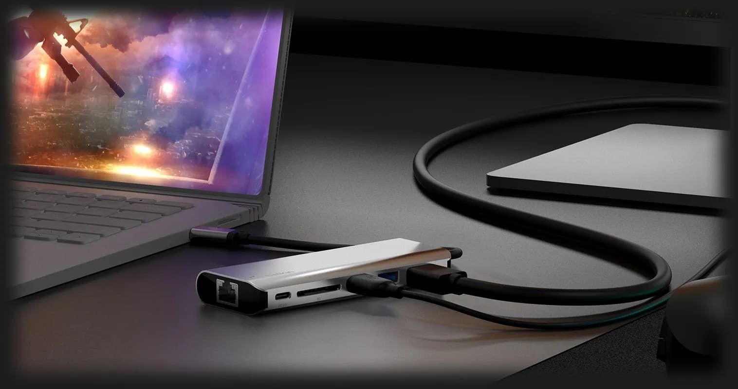 Адаптер Belkin USB-C 6 в 1 Multiport Dock (AVC008BTSGY)