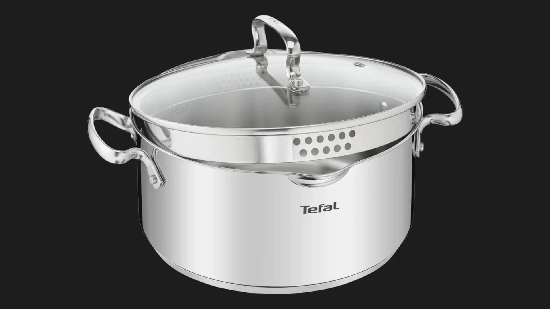 Кастрюля с крышкой Tefal Duetto+ 24 см 5 л (Silver) (G7194656)