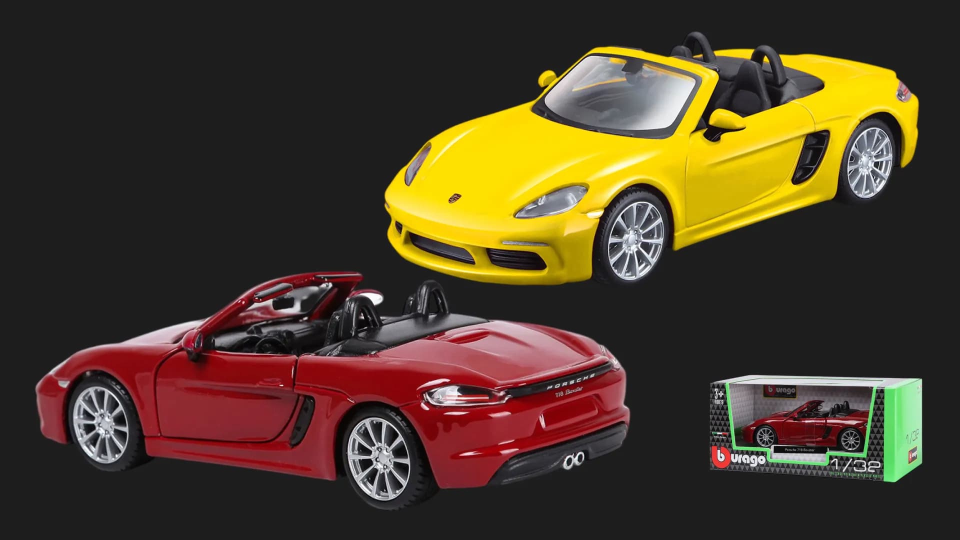 Автомодель Bburago Porsche 718 Boxster в ассортименте (1:32) (18-43049)