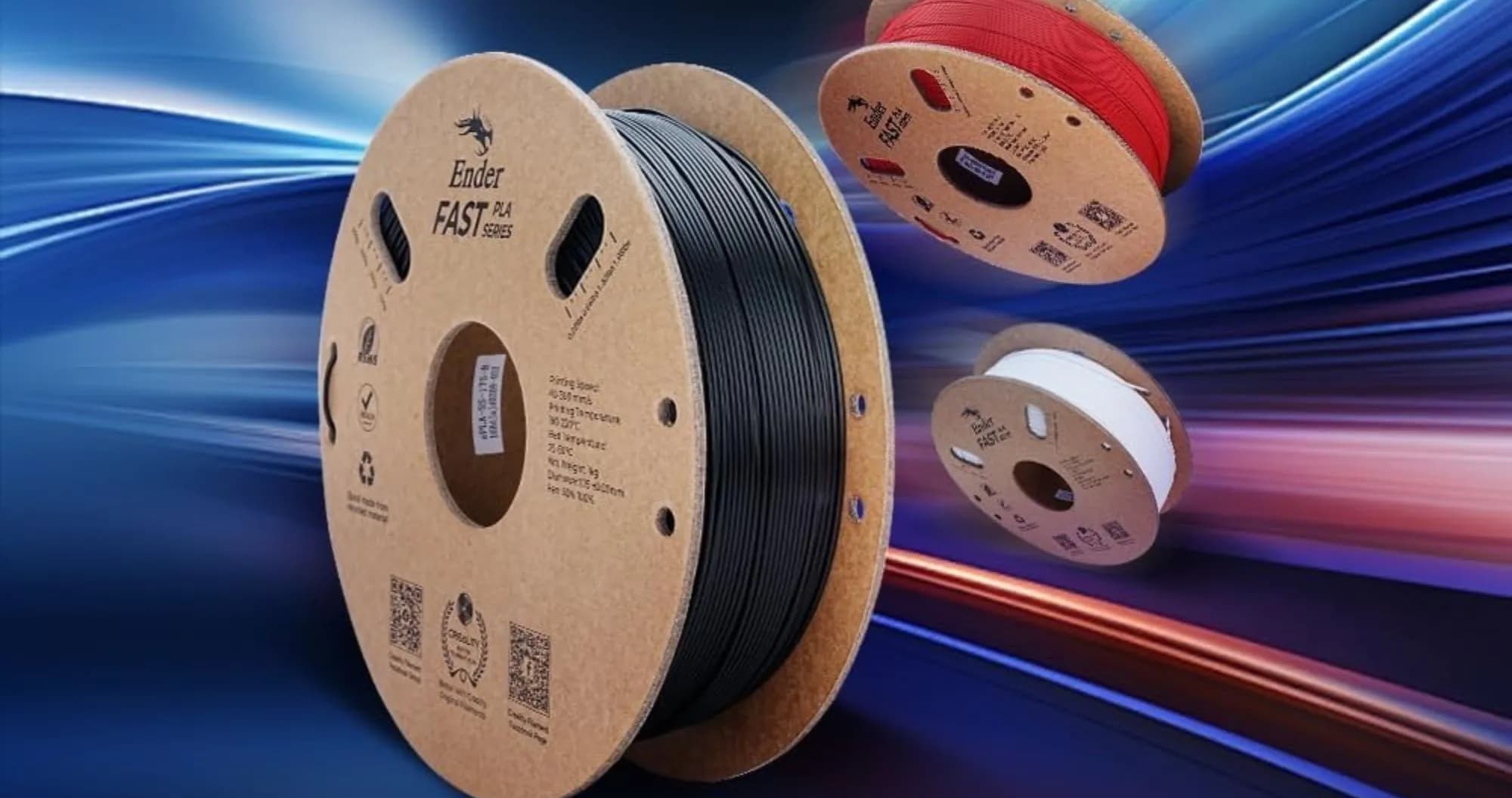 Пластик (Filament) CREALITY Ender Fast PLA 1кг 1.75мм Оранжевый (3301010430)