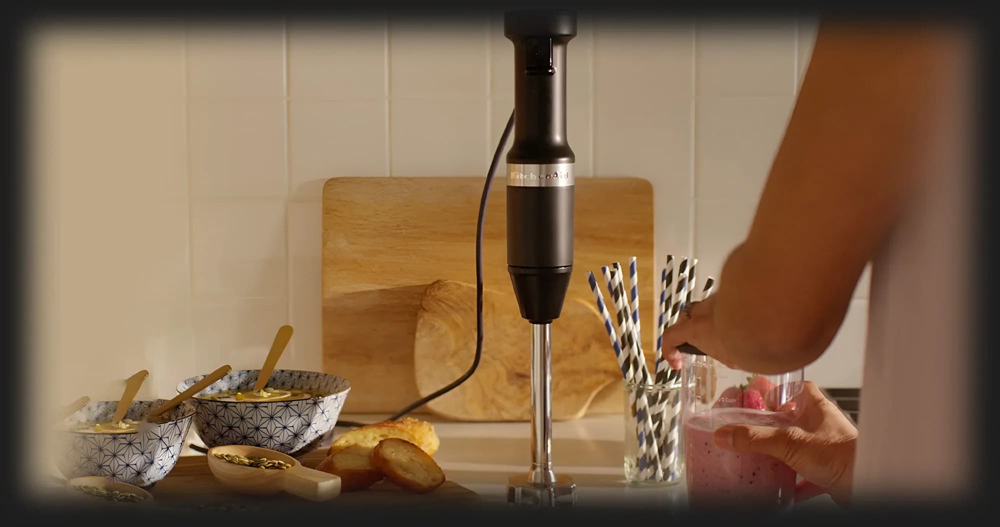 Блендер погружной KitchenAid с аксессуарами (Cream)