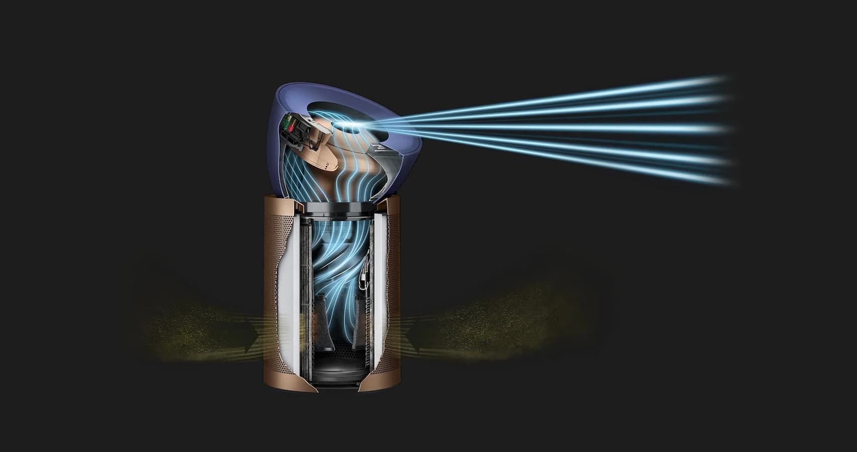 Очиститель воздуха Dyson Purifier Big + Quiet Formaldehyde BP04 (Prussian Blue/Gold)